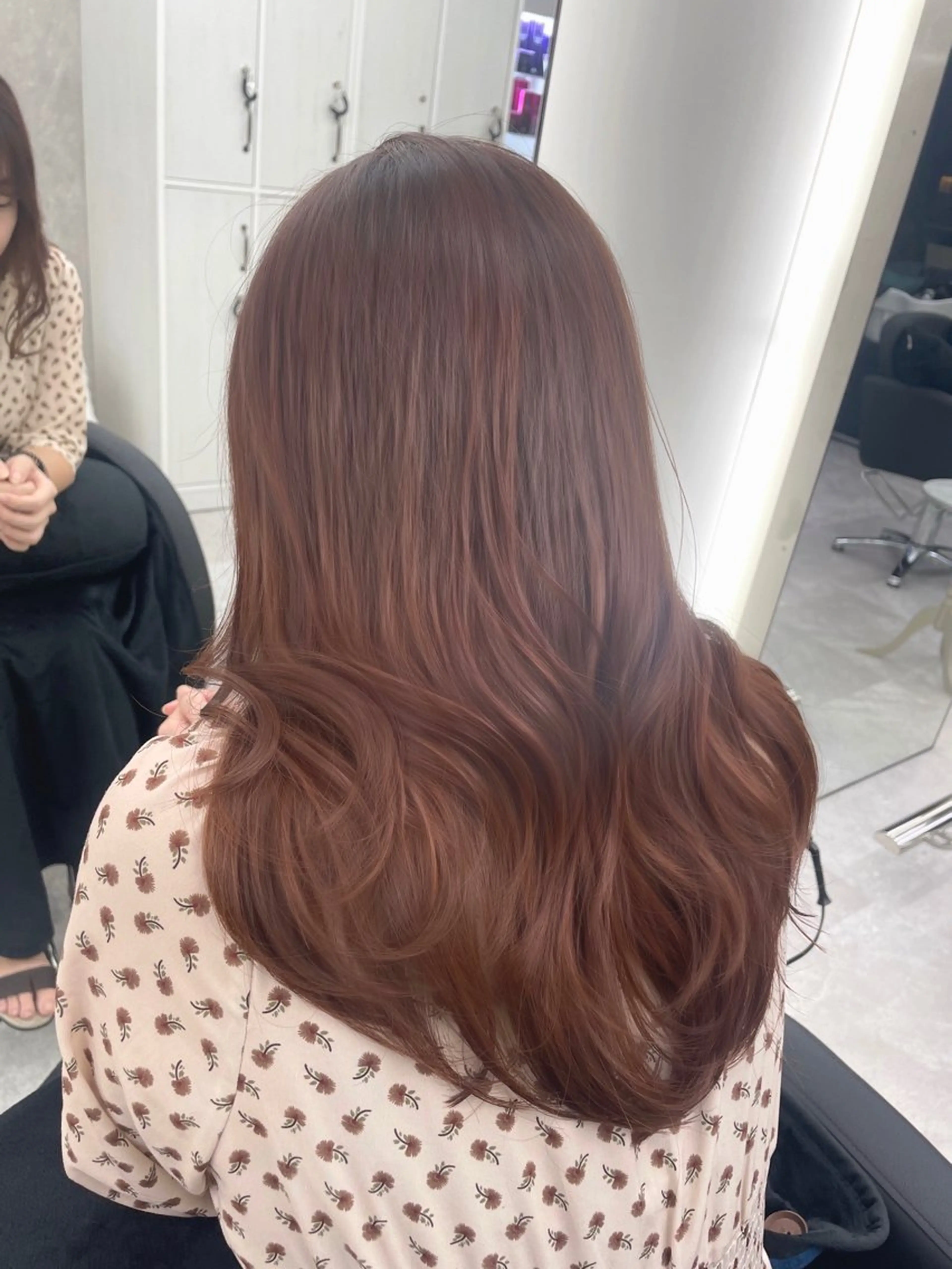 ミディアム カラー 心斎橋/ブリーチなし 髪質改善/レイヤーのヘアスタイル