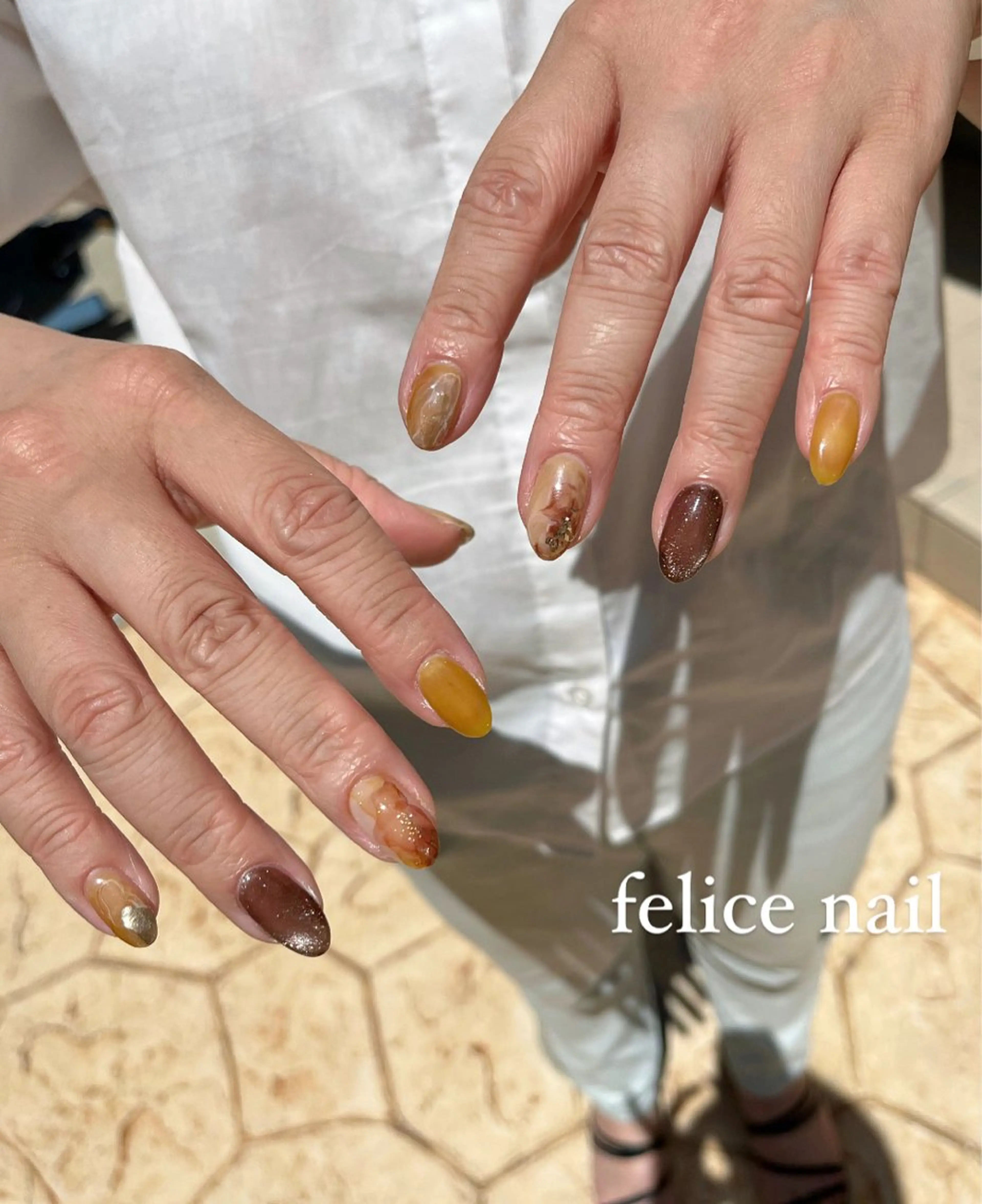 ネイル マグネットネイル ニュアンスネイル felice nailのネイルデザイン