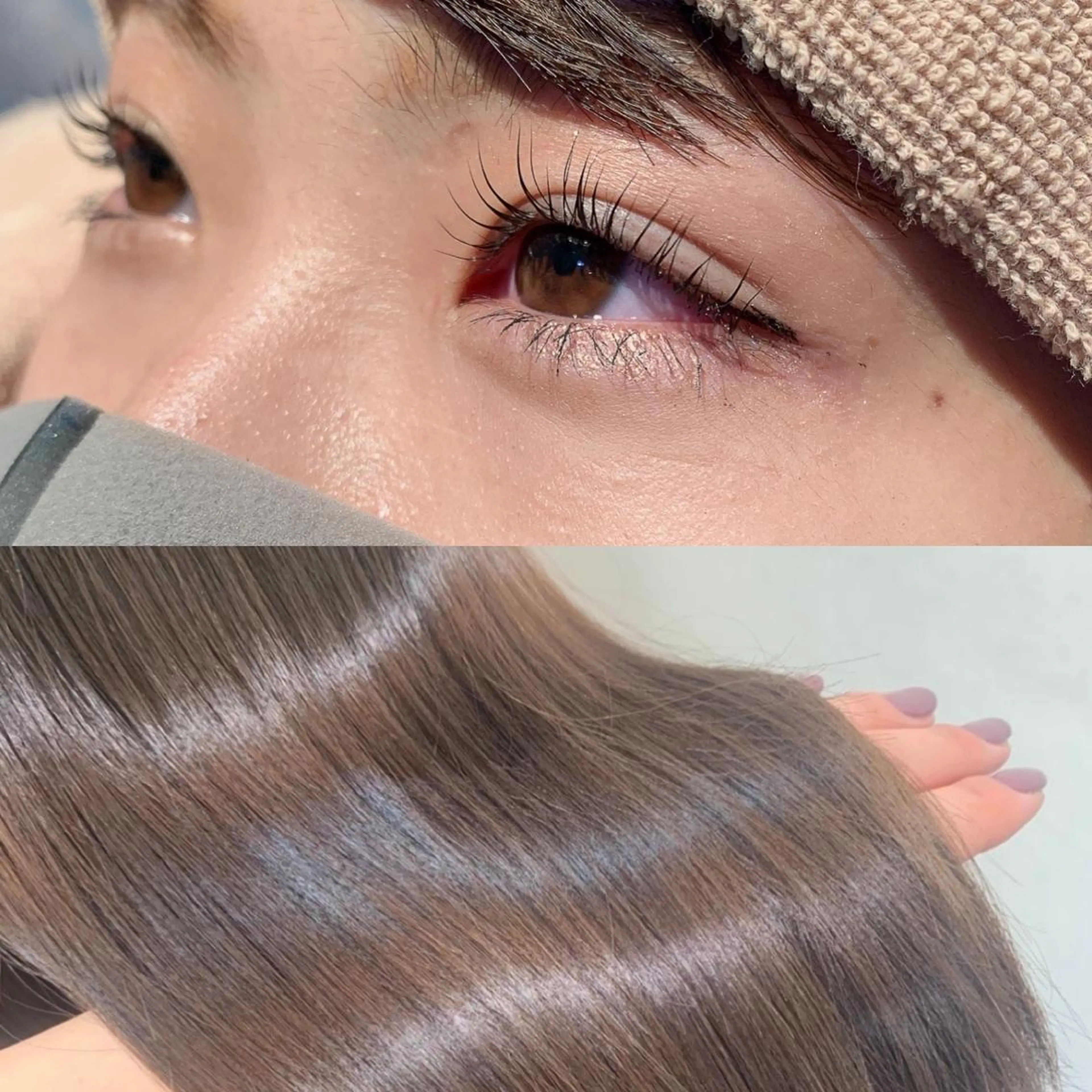 セミロング マツエク・マツパ ﾎｯﾄﾍﾟｯﾊﾟｰ に移行中【かな】のヘアスタイル