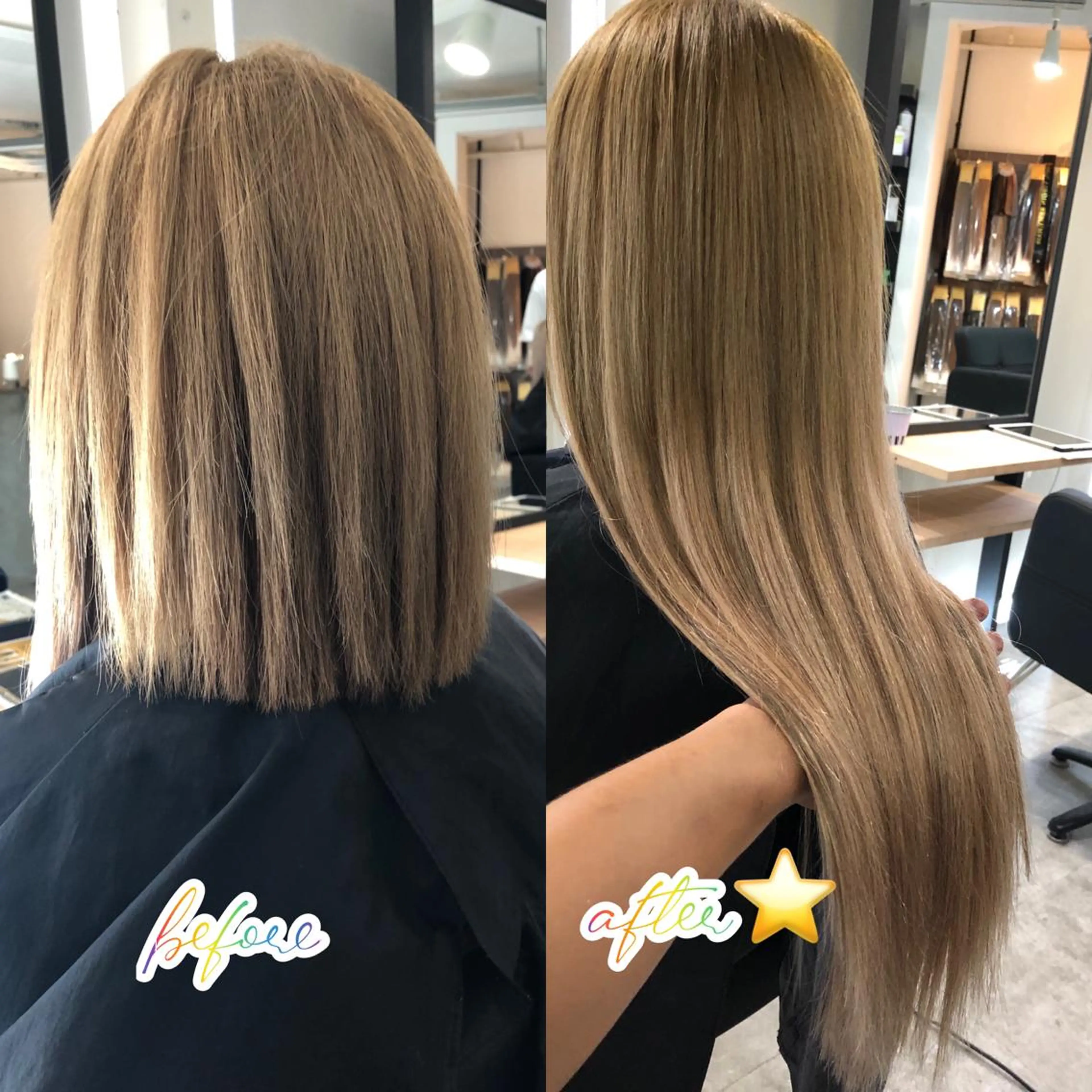 ロング カラー ヘアアレンジ ボブ エクステ alpha. カラーエクステ下妻のヘアスタイル