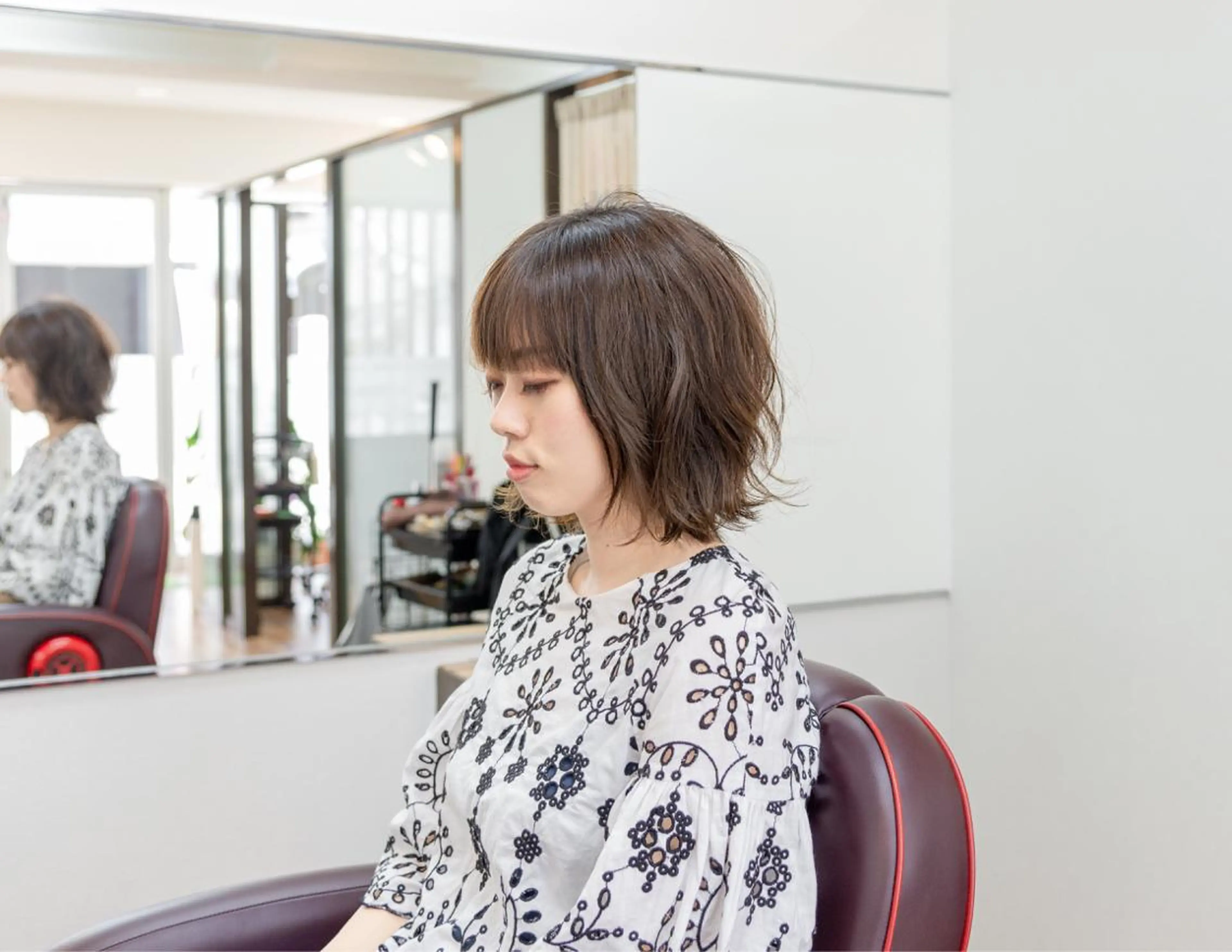 ミディアム カラー ベージュカラー ブラウンカラー ボブ 外ハネヘア カット ヘアカラー トリートメント 【H.GENTIL】 TERUのその他イメージ