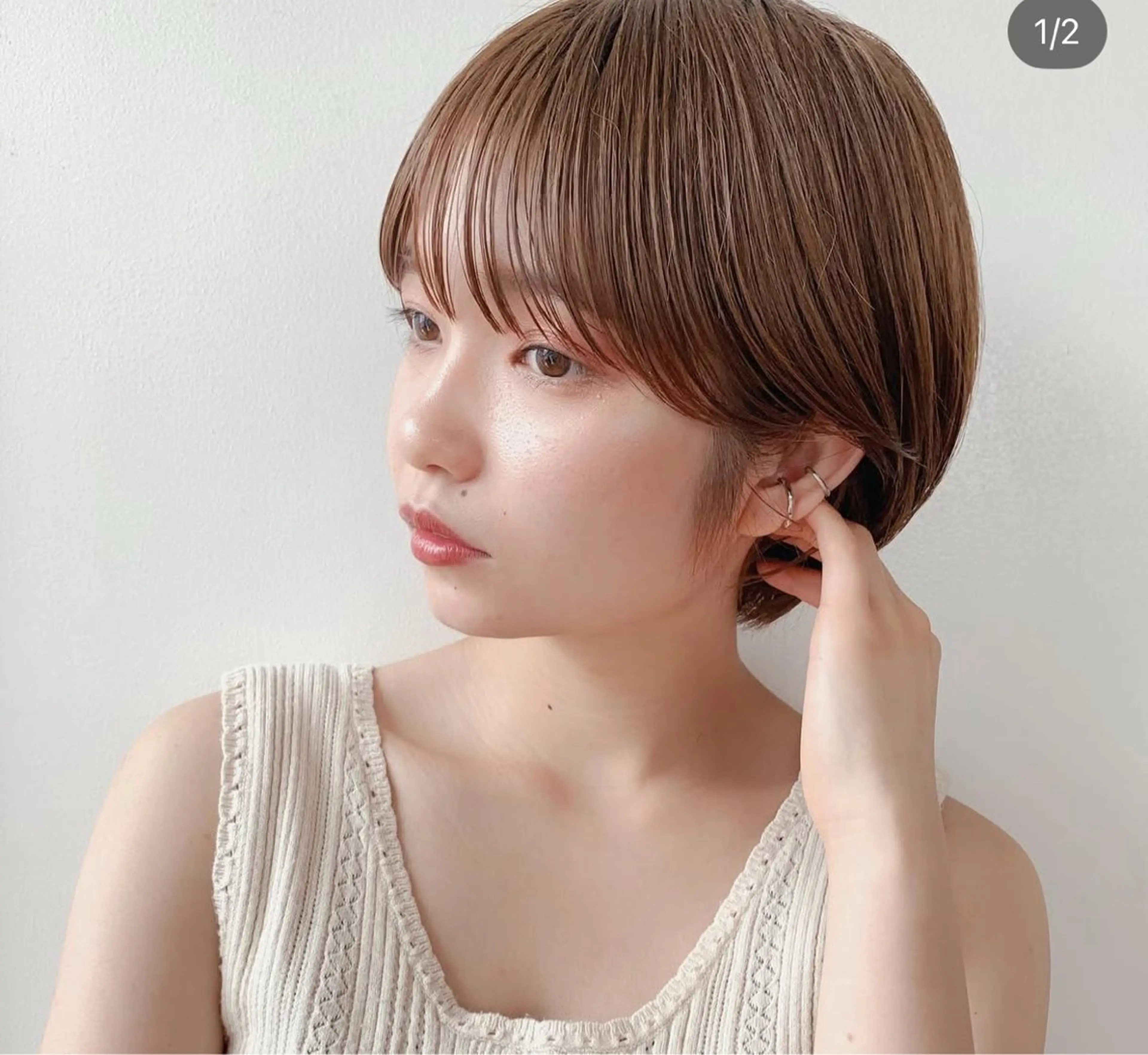 ショート ショートヘア 似合わせカット‪// 鶴我万唯華のヘアスタイル