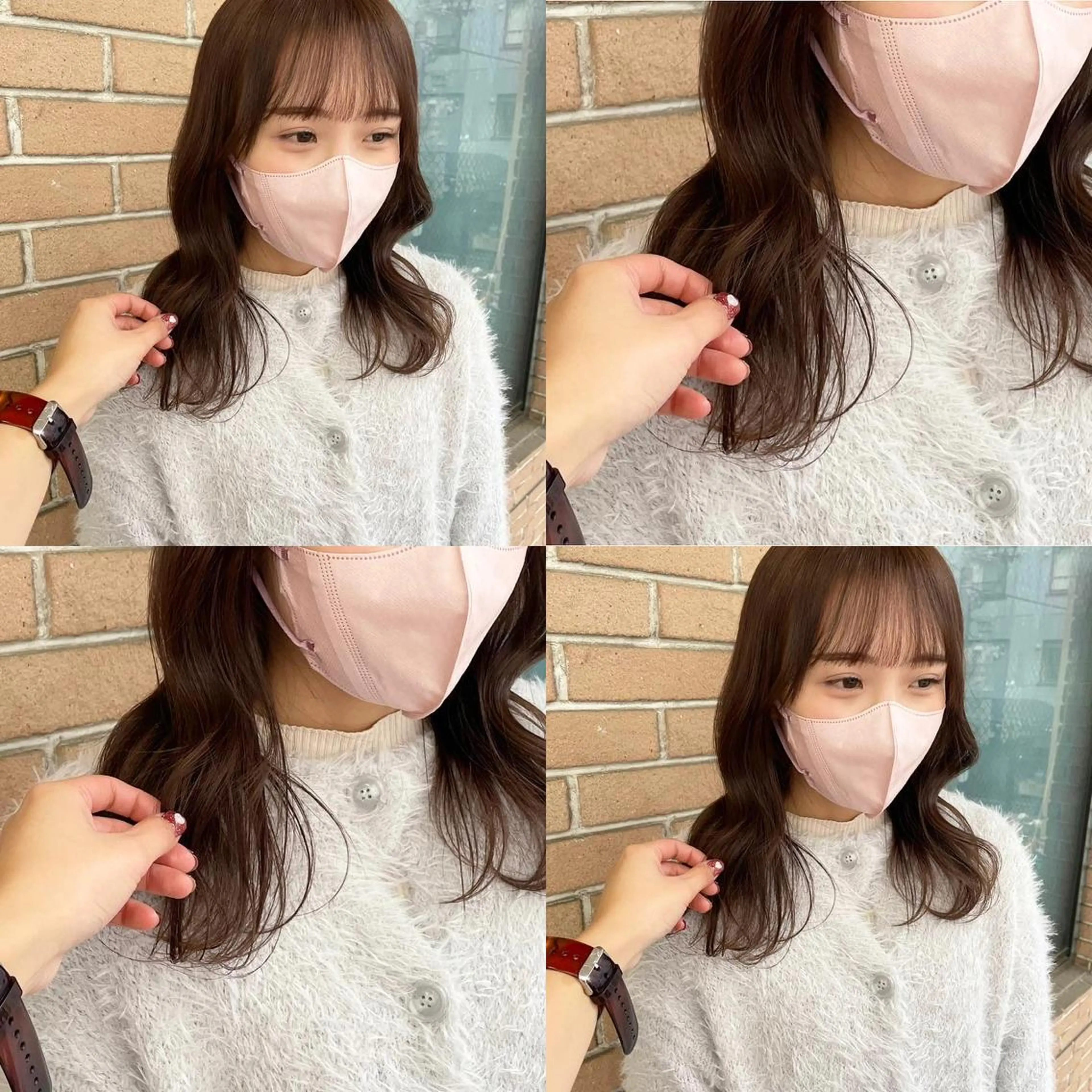 ミディアム カラー ボブヘアカット Rikapi❤️のヘアスタイル