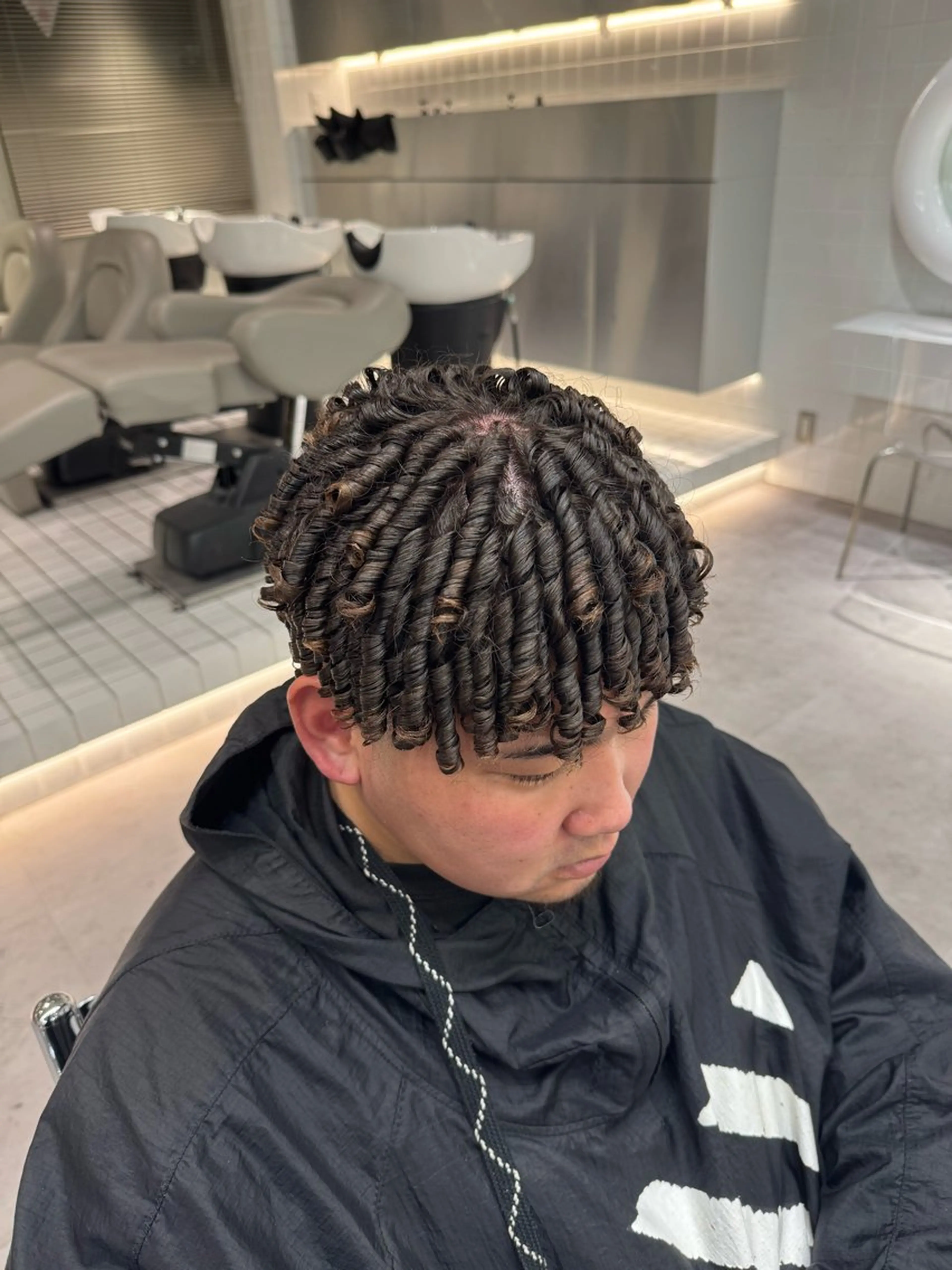 【ミニモ限定価格🔥】 メンズカット➕フィンガーコイル➕3stepトリートメントの写真