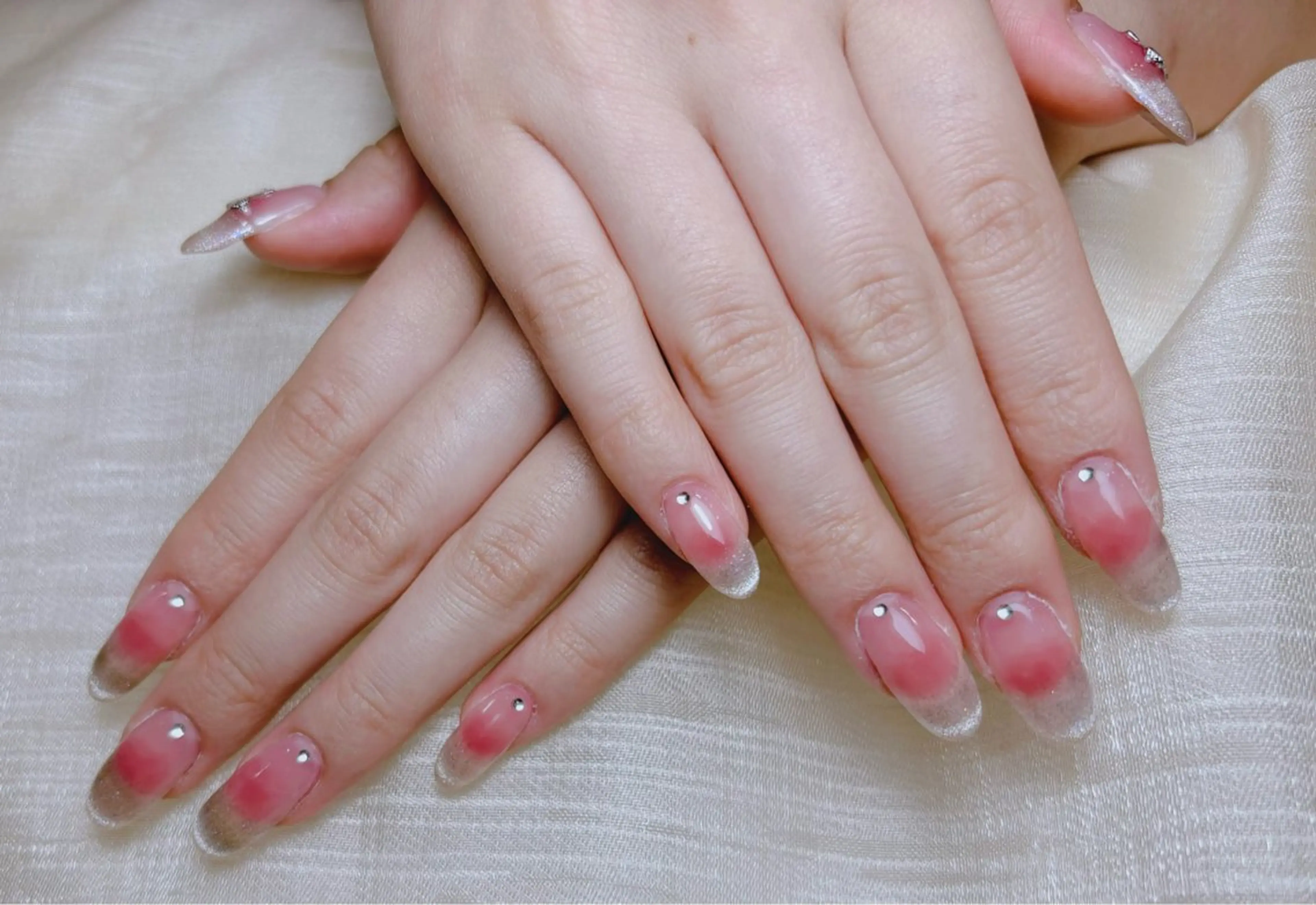 ネイル ハンドネイル H3 Nail Tsuki🦋💙のネイルデザイン