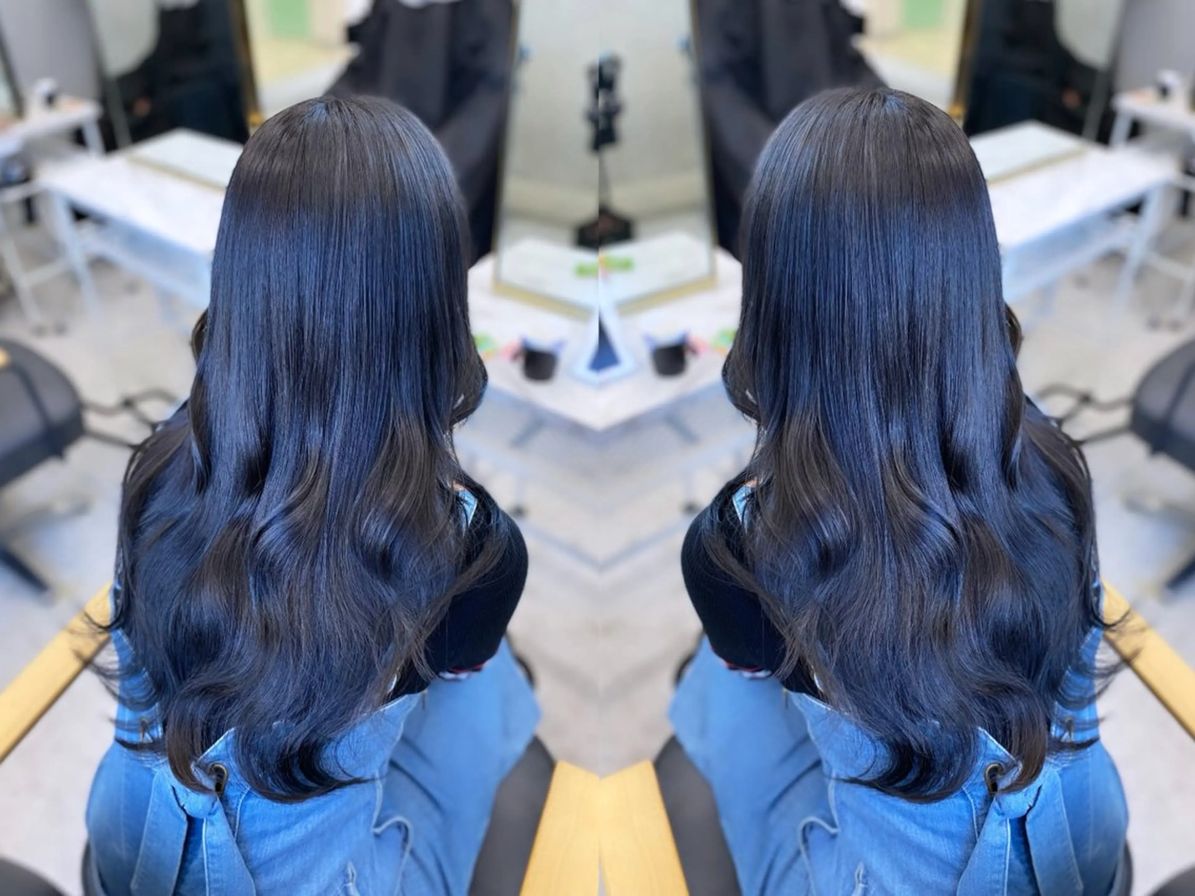 ロング カット ヘアカラー トリートメント AKANE 【zina新宿】のヘアスタイル