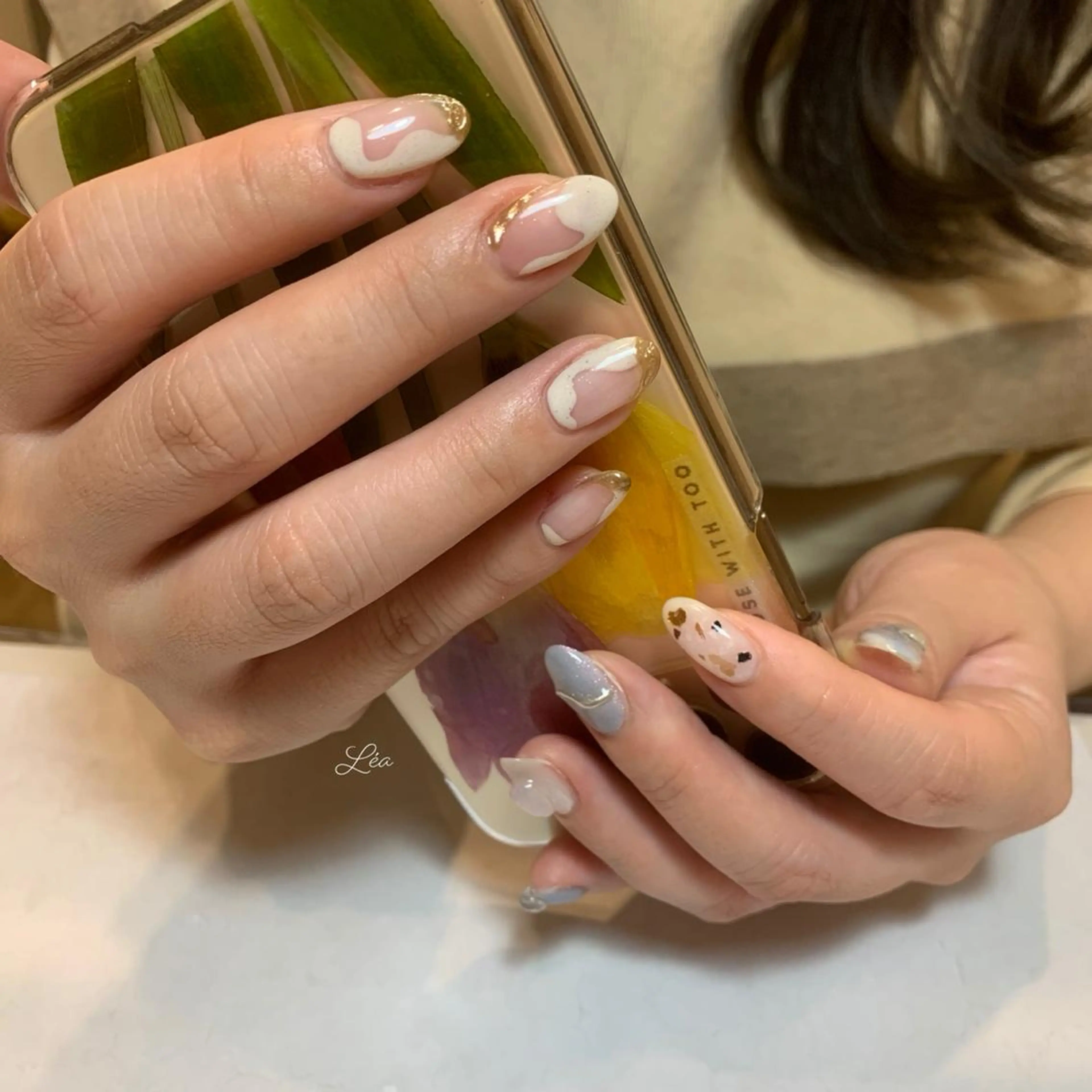 ネイル ジェルネイル 持ち込み パラジェル ソフトジェル Léa nailのネイルデザイン