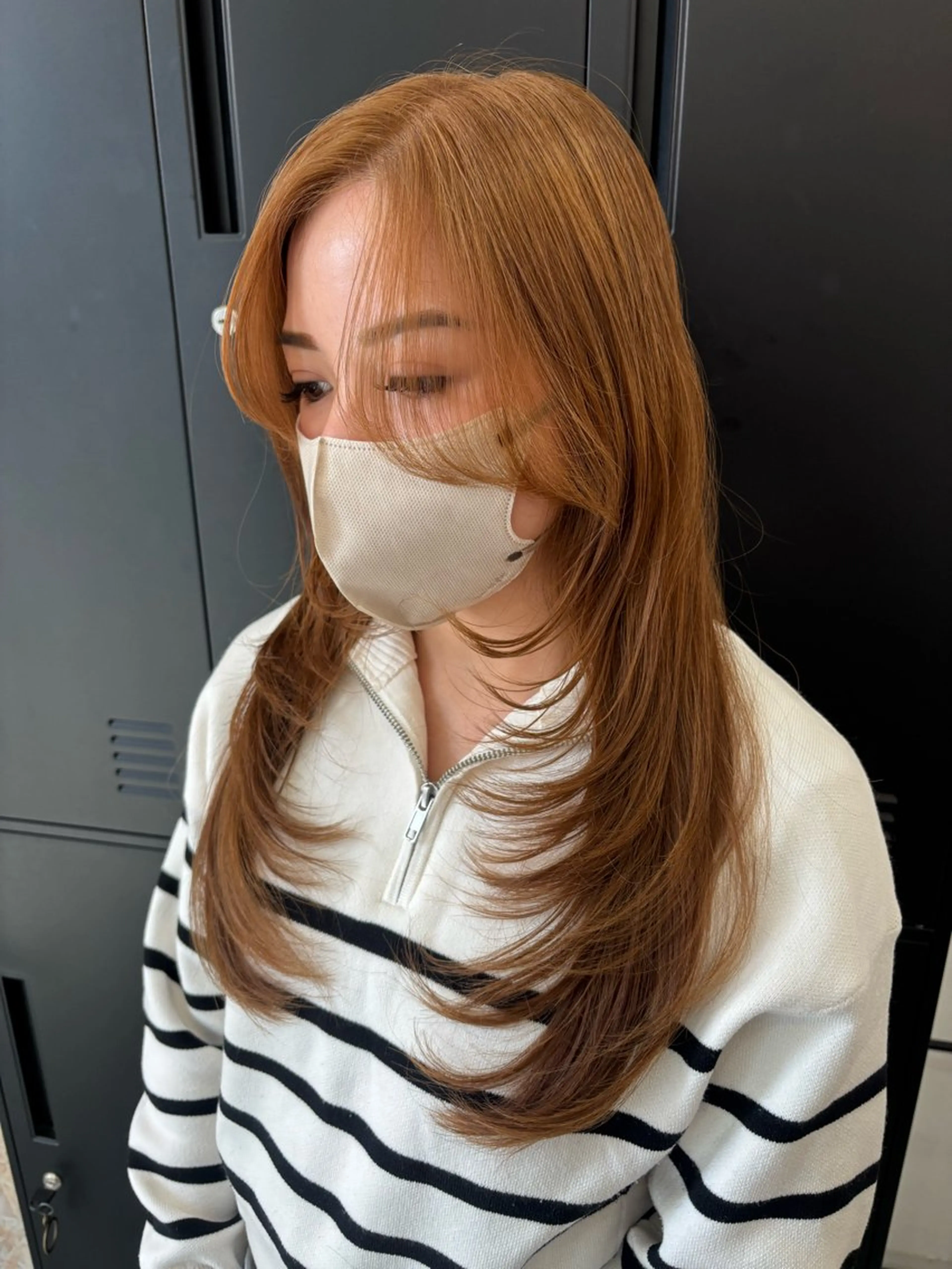 ロング カラー ヘアアレンジ 韓国風ヘア レイヤーカット カット ヘアカラー トリートメント MYRTLE Mifūのヘアスタイル