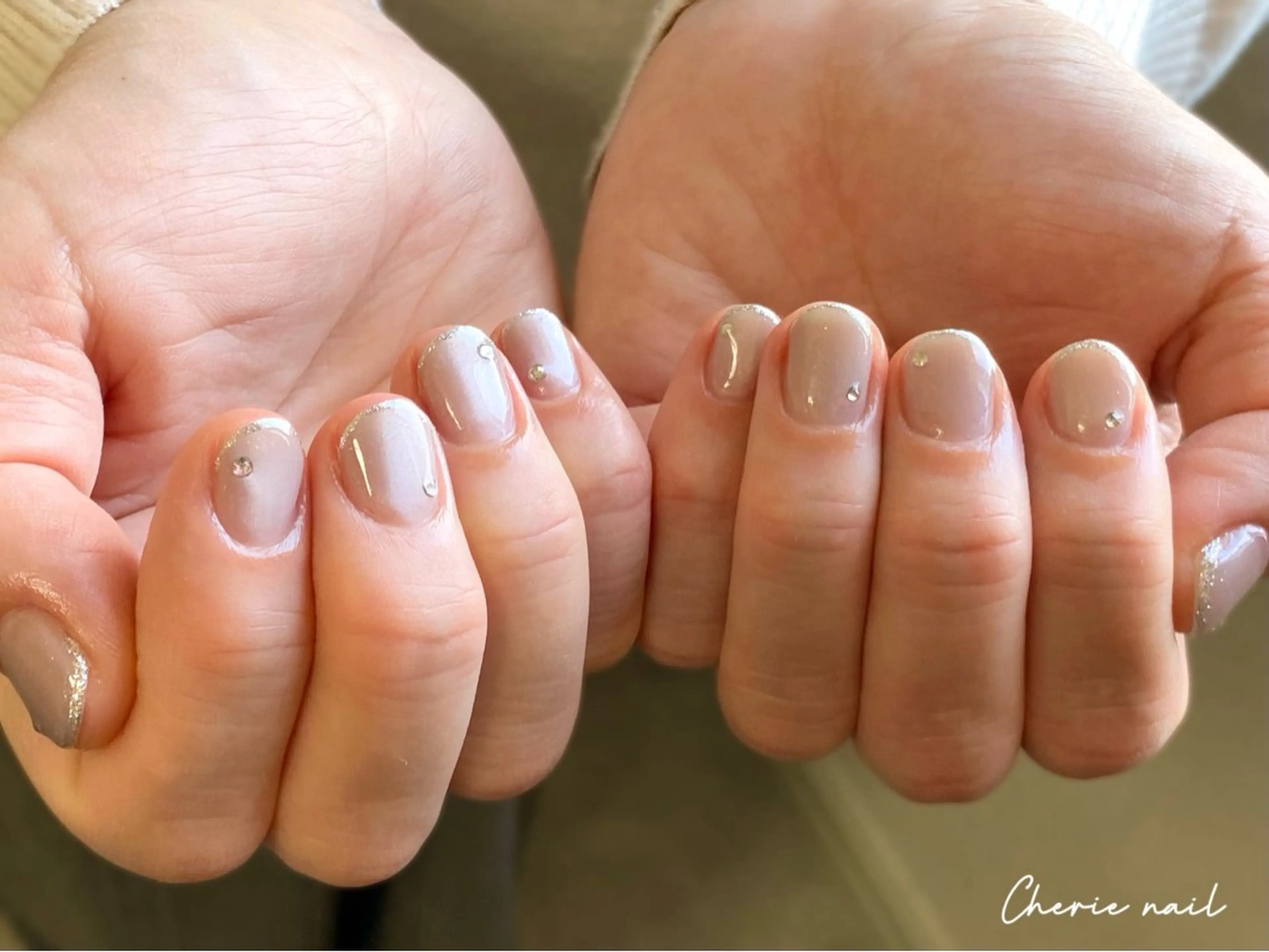 ネイル フレンチネイル ジェルネイル マグネットネイル オフィスネイル ピンク ハンドネイル Cherienail yunaのネイルデザイン