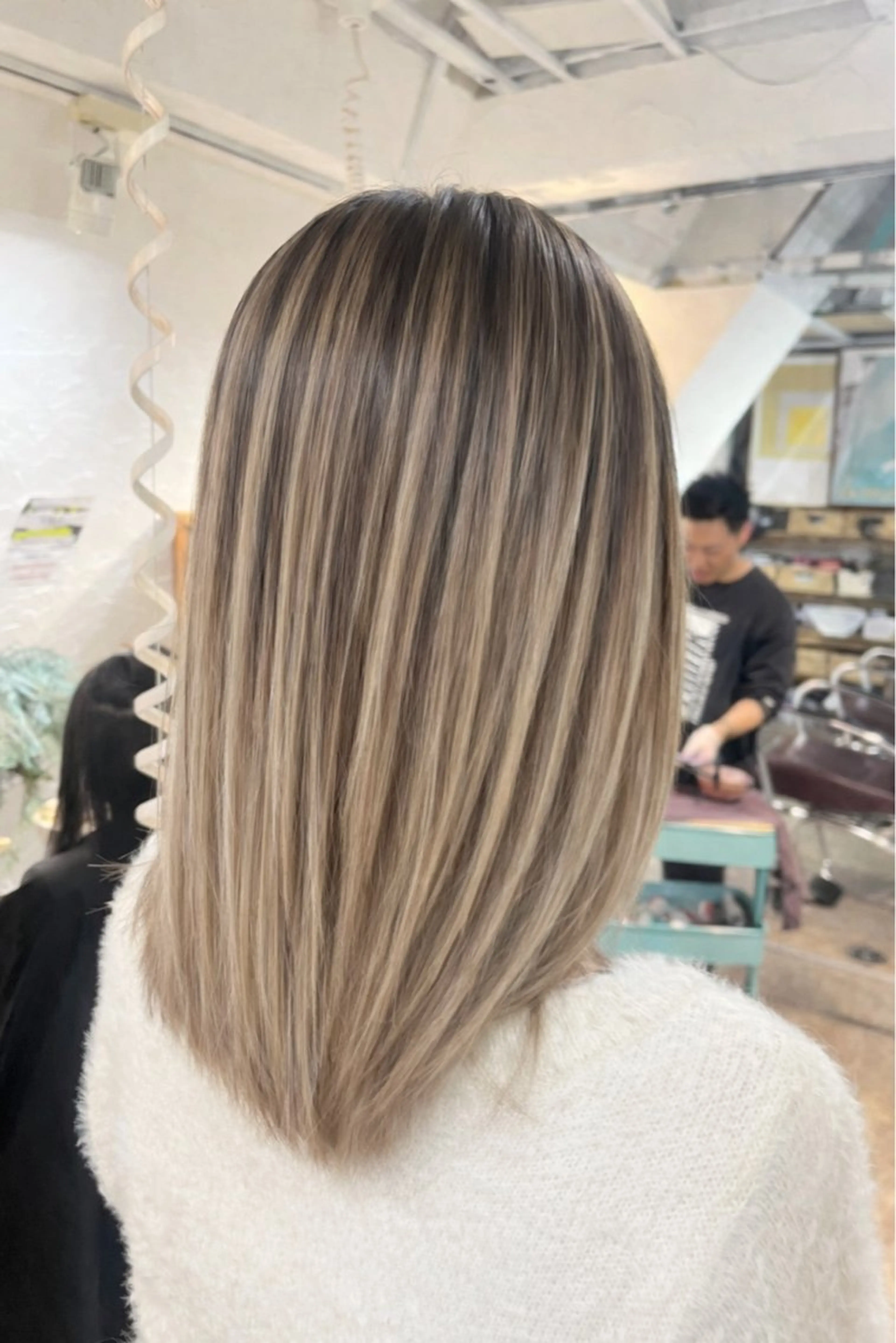 ミディアム ヘアカラー トリートメント 新宿/髪質改善 艶カラー👶Renaのヘアスタイル