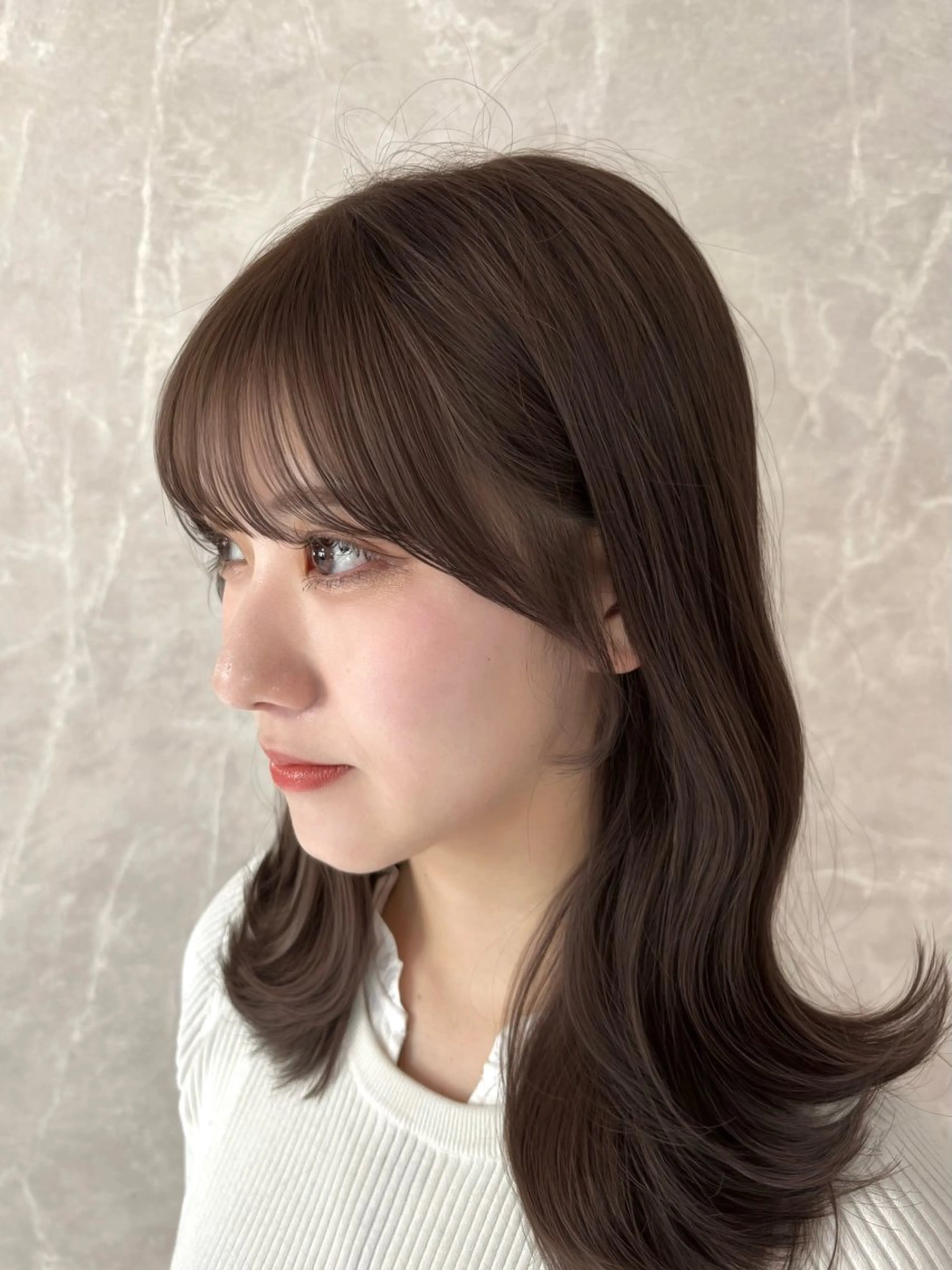 ミディアム カット ヘアカラー トリートメント 店長/レイヤーカット /大東悠生のヘアスタイル