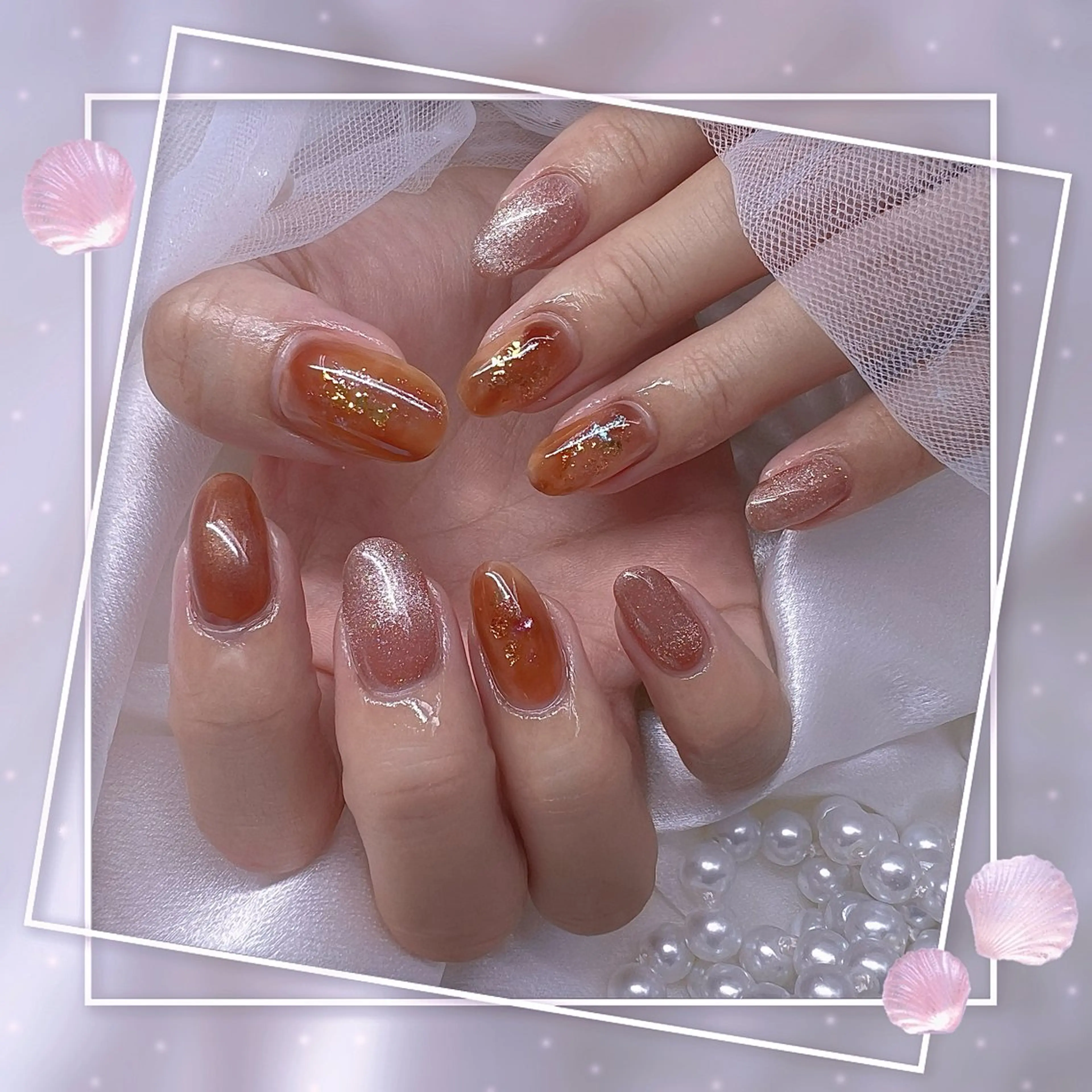 ネイル チークネイル フレンチネイル グラデーション マグネットネイル マグネットフレンチ ハンドネイル Chill Nailsalonのネイルデザイン