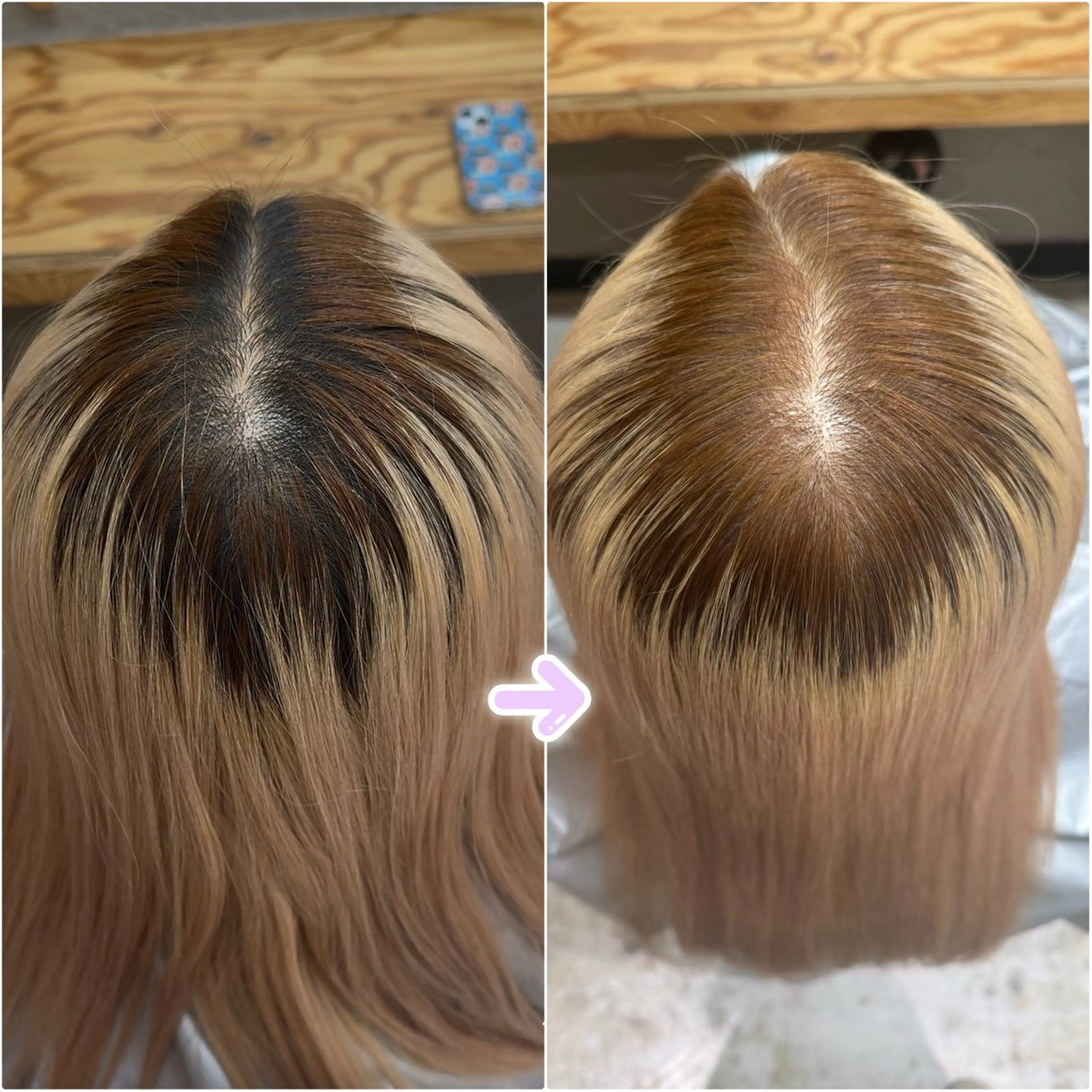 カラー ニシオ ミユのヘアスタイル