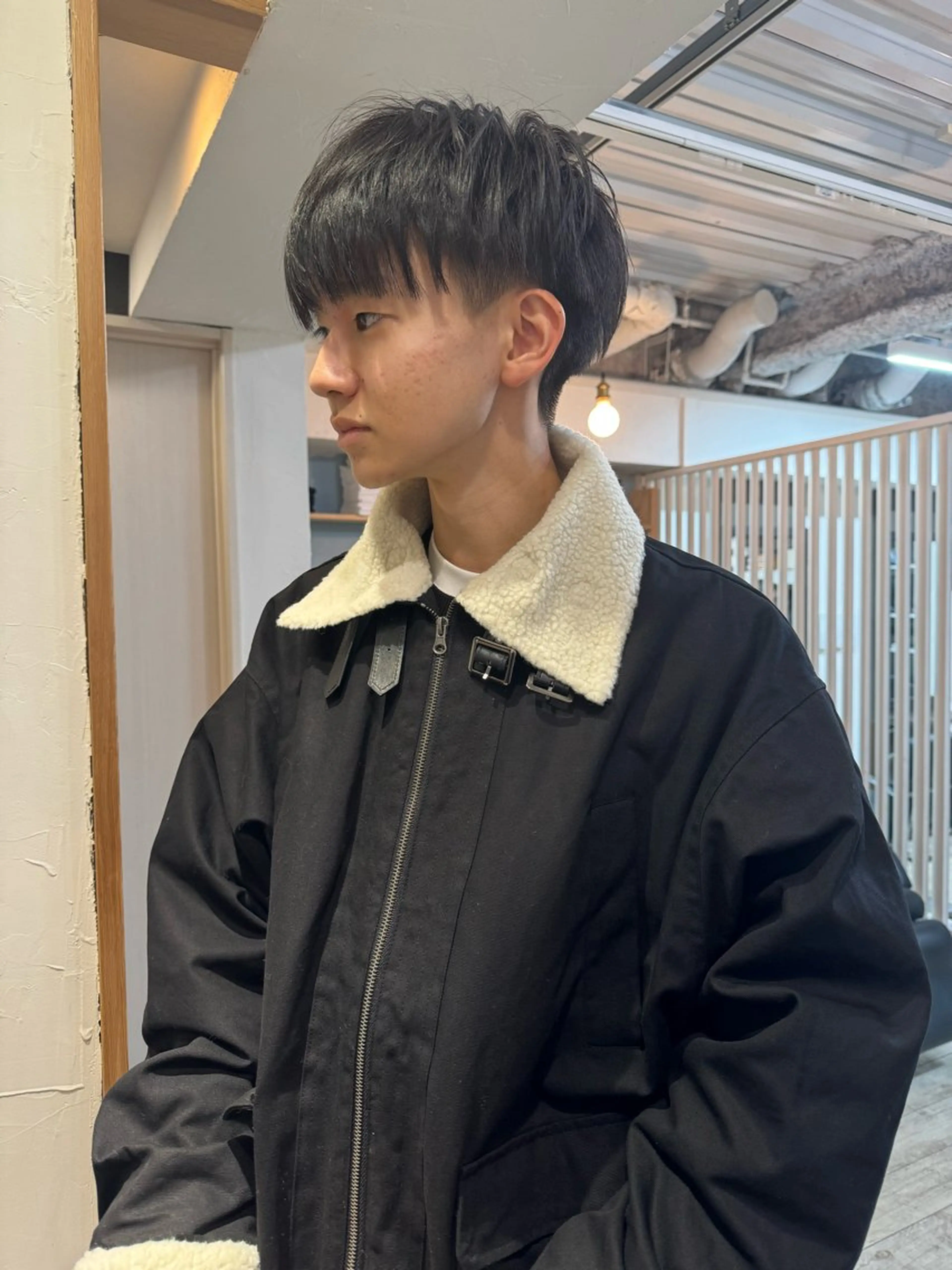 カラー パーマ メンズ アップバング センターパート マッシュ メンズパーマ スパイキーショート カット ヘアセット 【池袋/スパイキー ショート】ⓝⓘⓜⓤのヘアスタイル