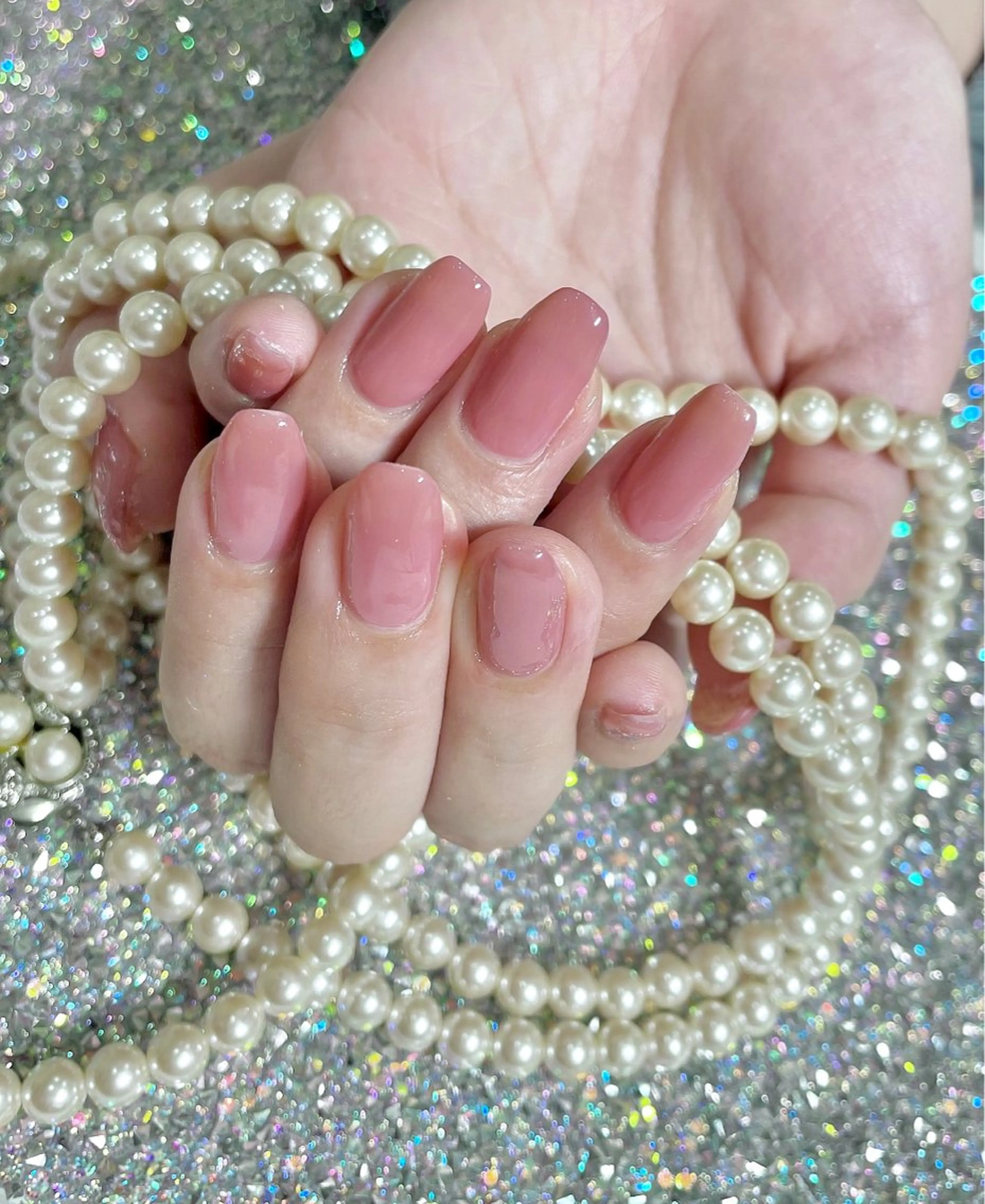 ミディアム BURGUNDY 🌹eriのネイルデザイン