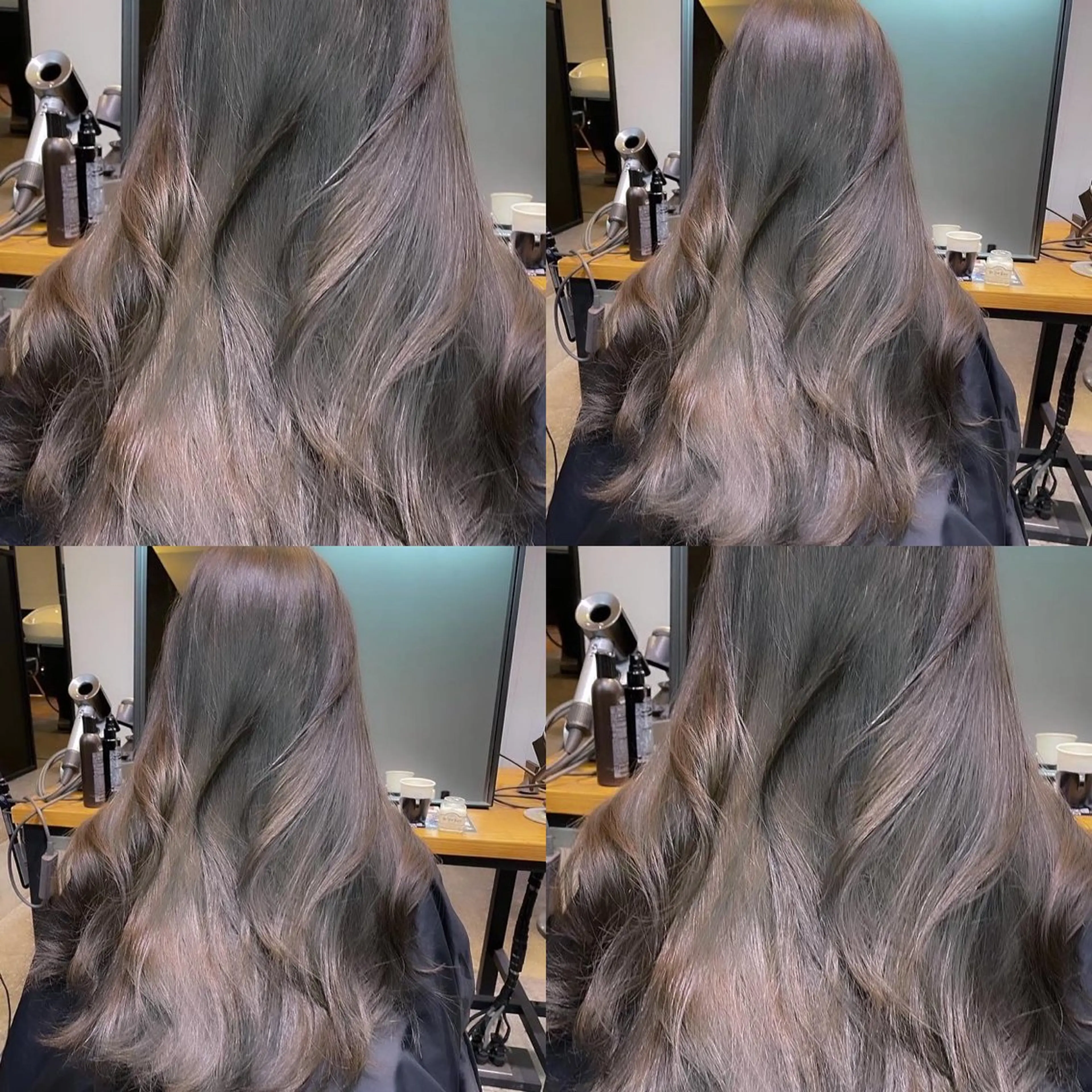 ロング カット ヘアカラー 韓国ヘア🇰🇷 YURIYAのヘアスタイル