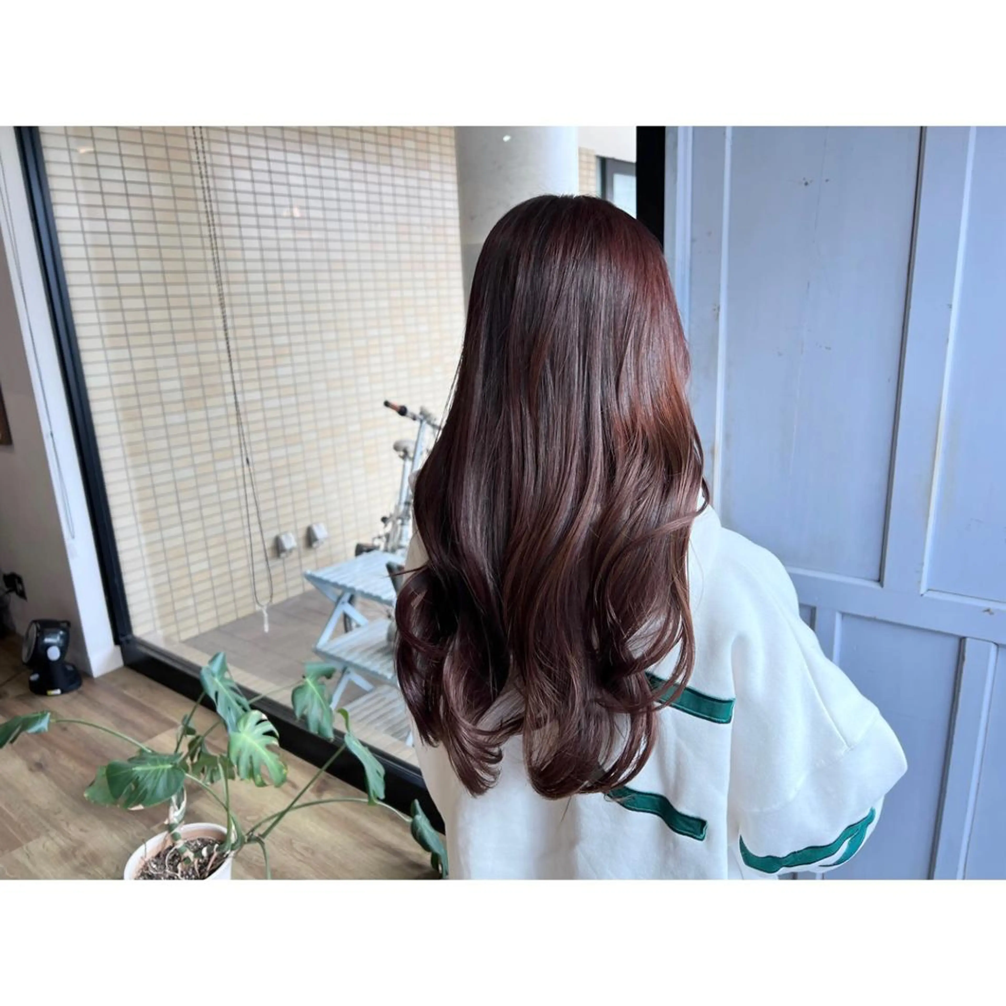 ロング カラー ブラウンカラー ピンクカラー ピンクブラウン ヘアカラー トリートメント ツキダテ ユイのヘアスタイル