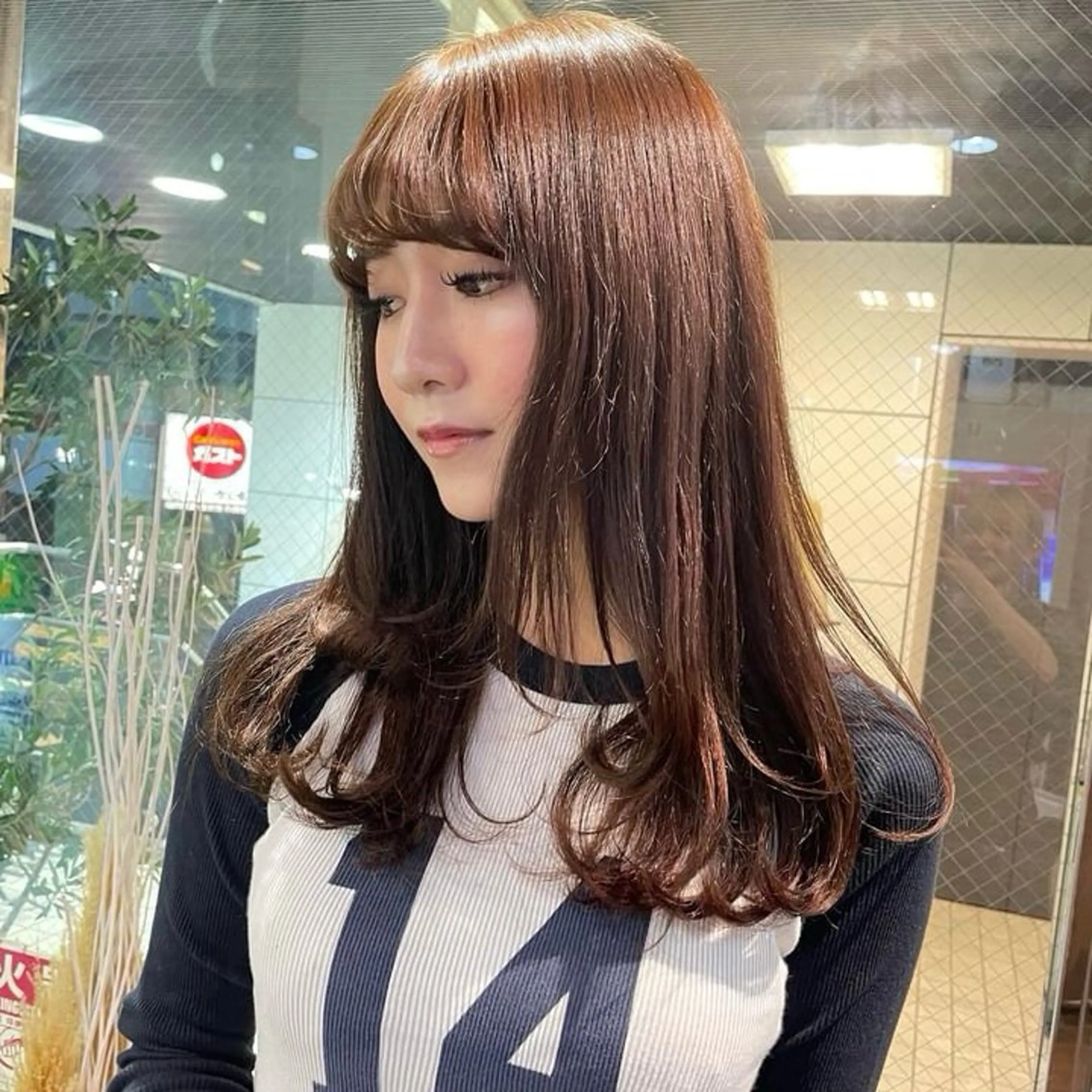 カラー ‪るか/‪透明感 カラー/アレンジのヘアスタイル