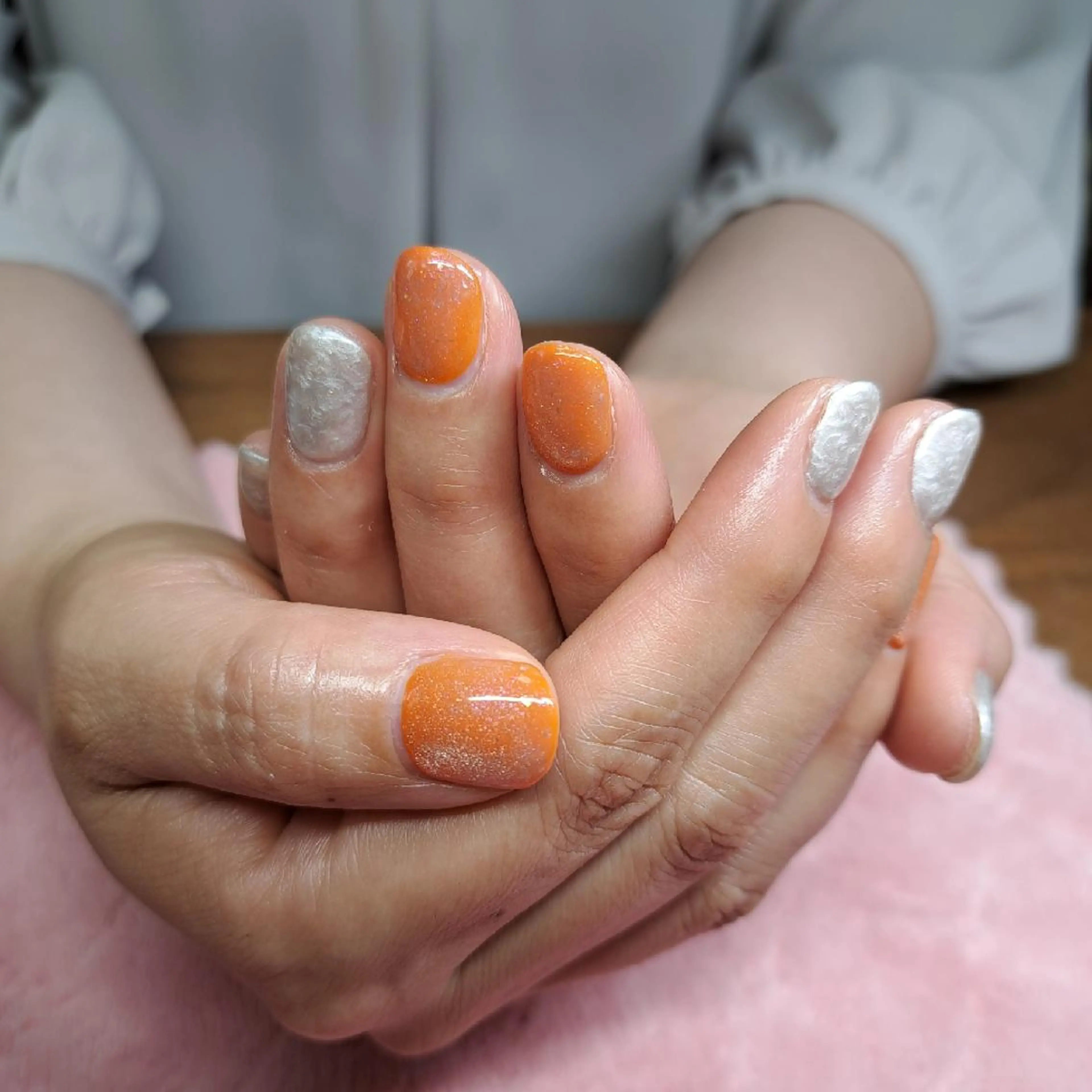 ネイル オレンジ HAYASHI  Nのネイルデザイン