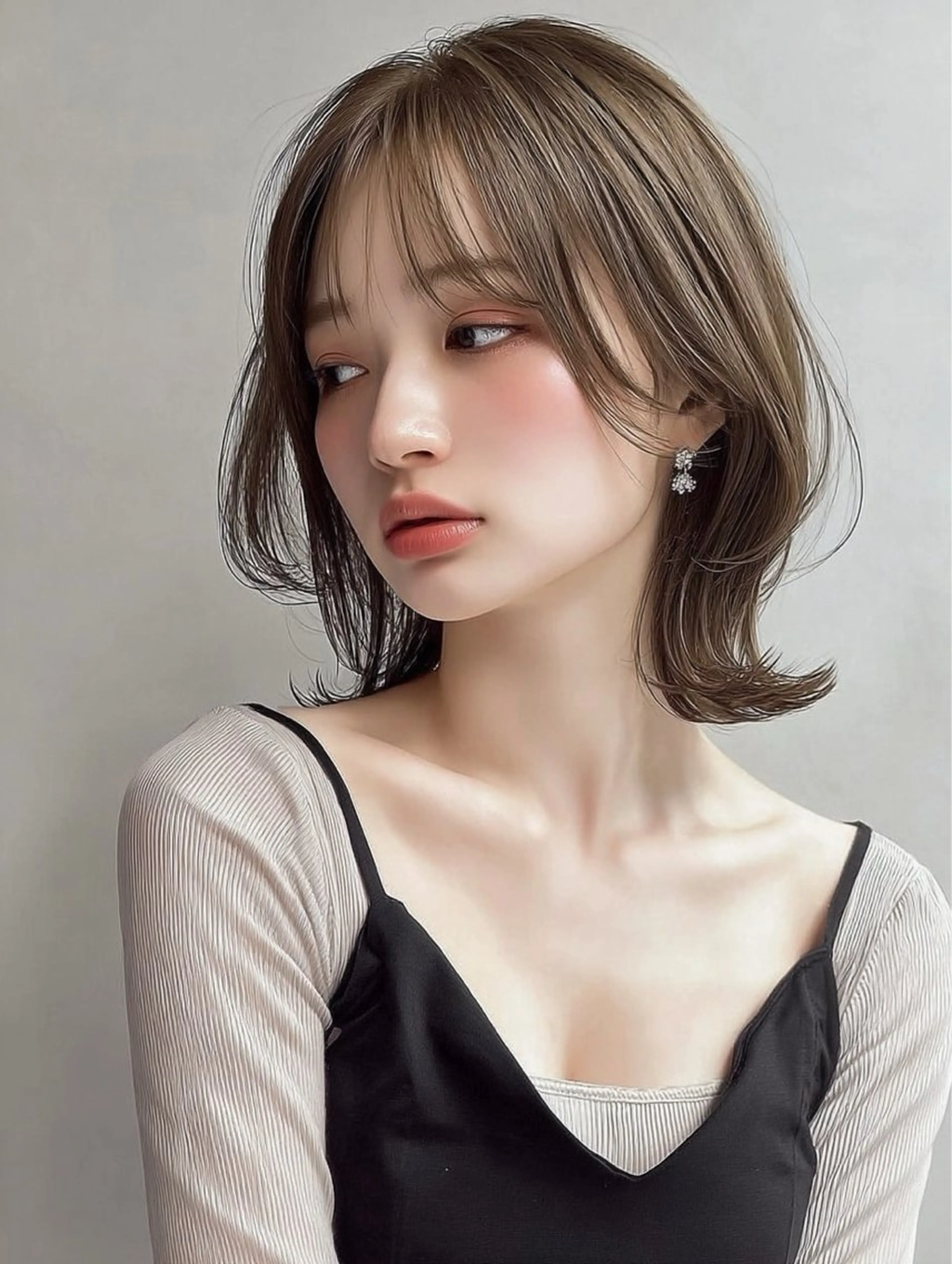 ミディアム カラー ブリーチ 透明感カラー インナーカラー 髪質改善 韓国風ヘア カット ヘアカラー 木村 純也のヘアスタイル