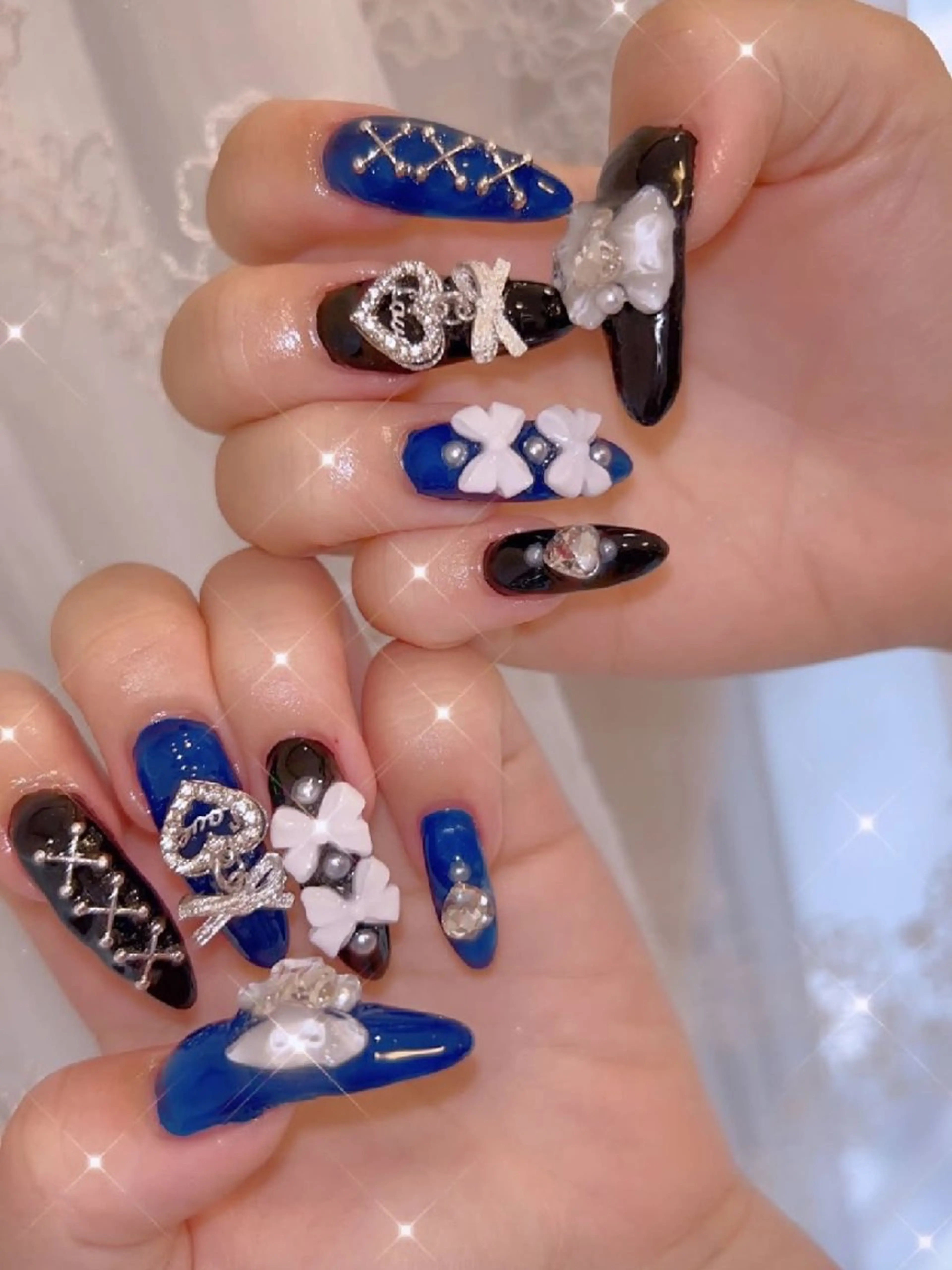 ネイル 長さ出し ジェルネイル 韓国ネイル マグネットネイル ニュアンスネイル ハンドネイル I LOVE ME  NAIL.｡.:*♡のネイルデザイン
