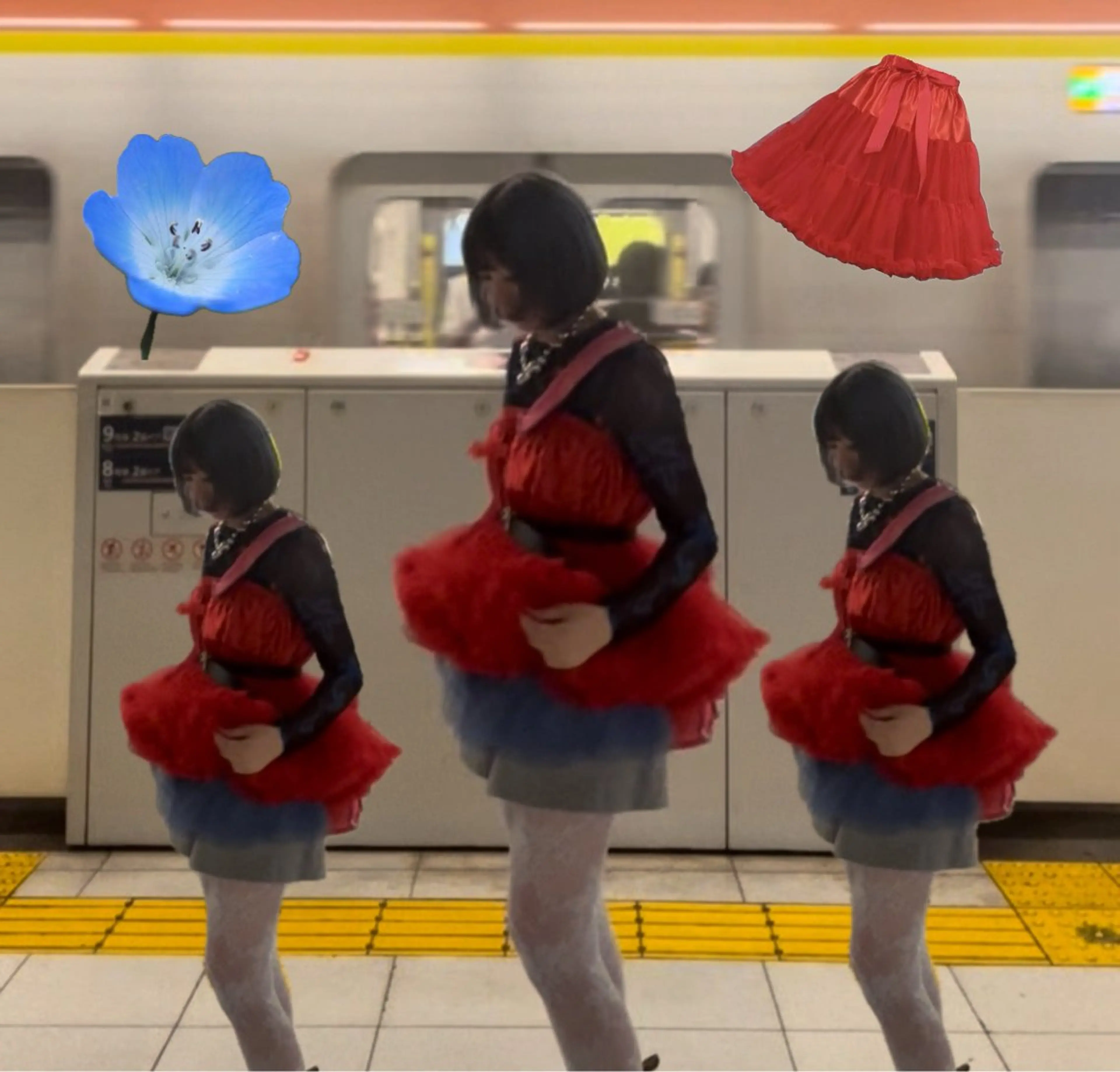 ミディアム カラー 岡山ハイトーン・ ルーツカラー/こもものヘアスタイル