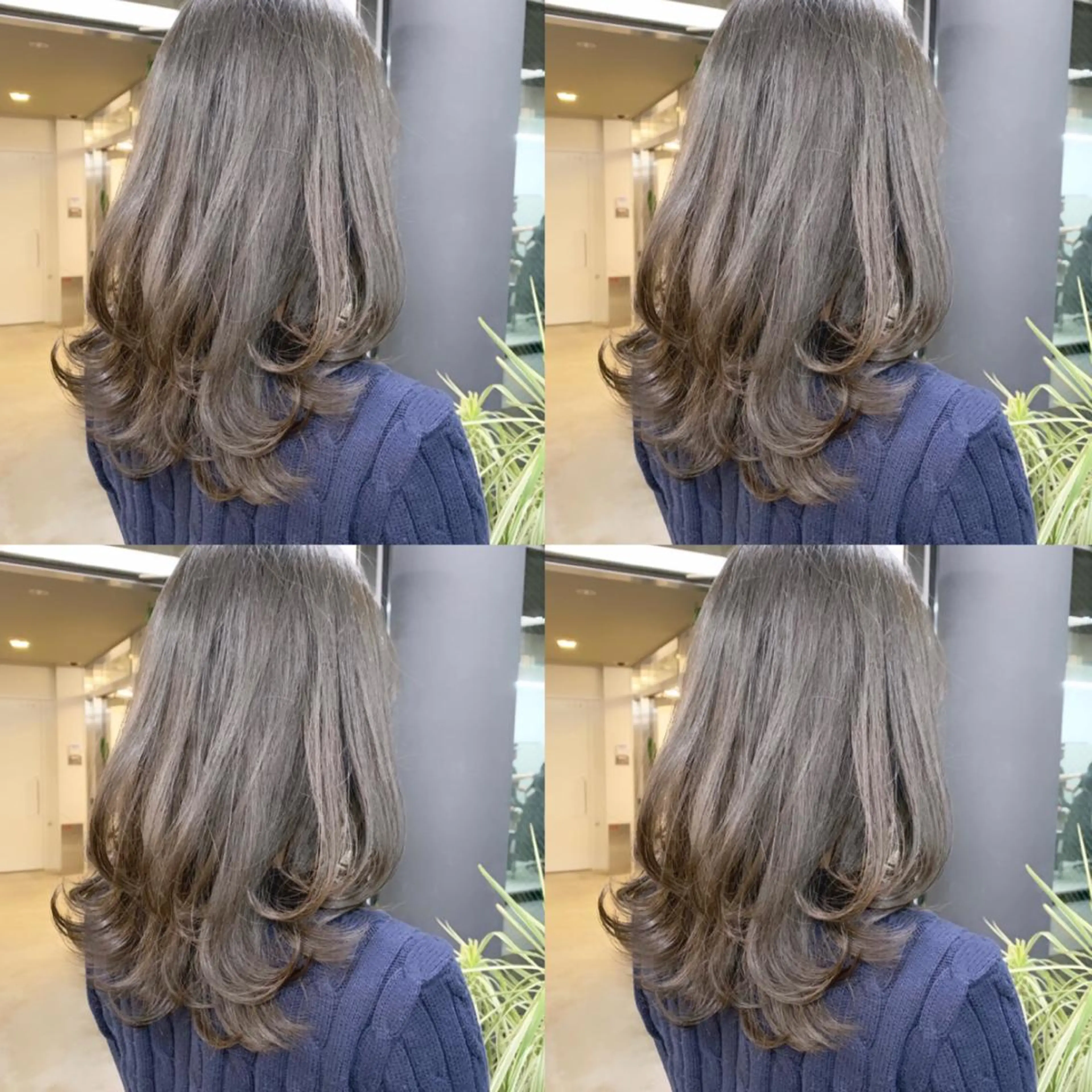 ミディアム カラー 透明感/オリーブ/ グレージュ/YUKAのヘアスタイル