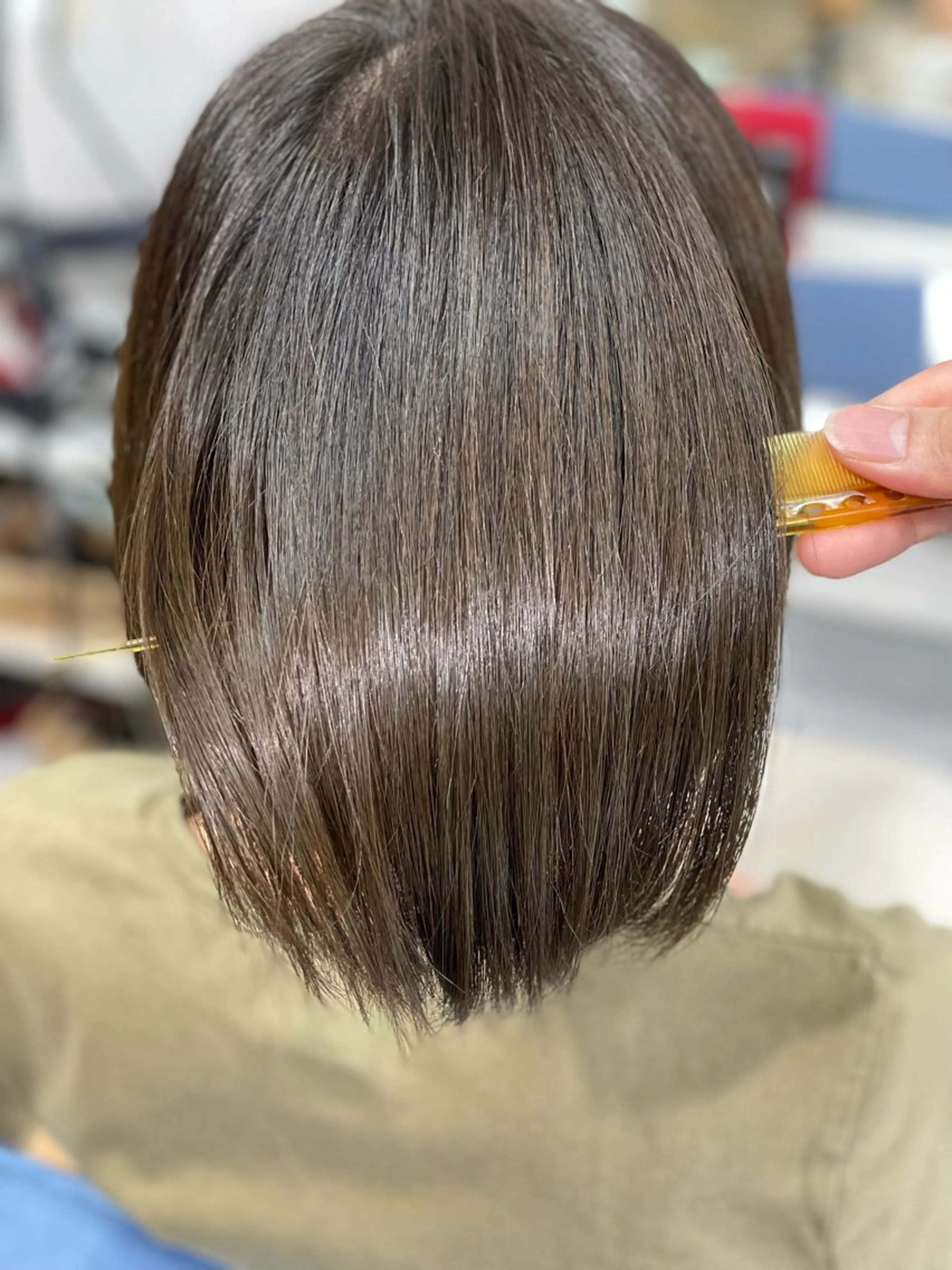 ミディアム カラー ベージュカラー オリーブベージュ トリートメント Snaly カラー特化ページのヘアスタイル