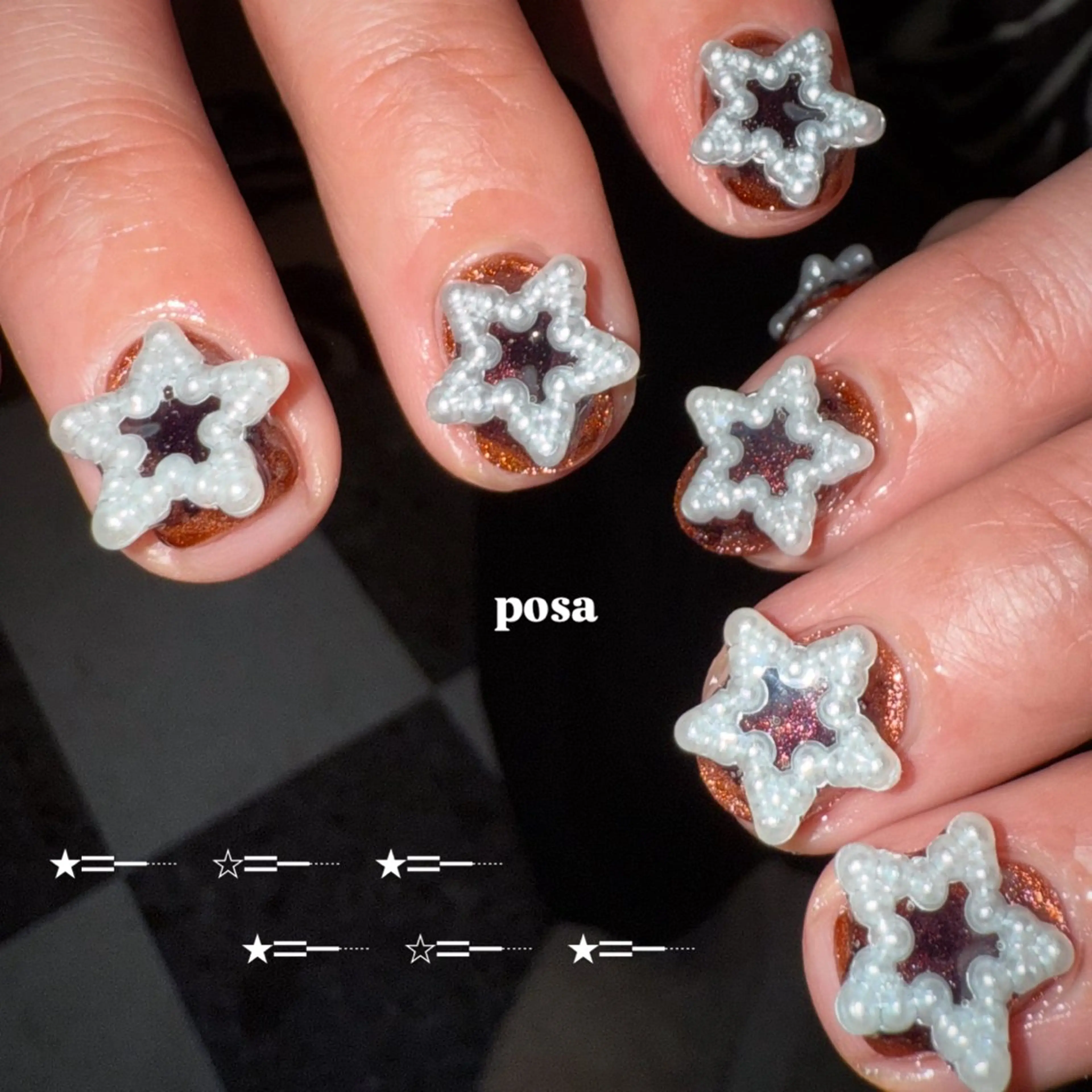 ネイル ショートネイル シンプルネイル ハンドネイル posa nail モエミのネイルデザイン