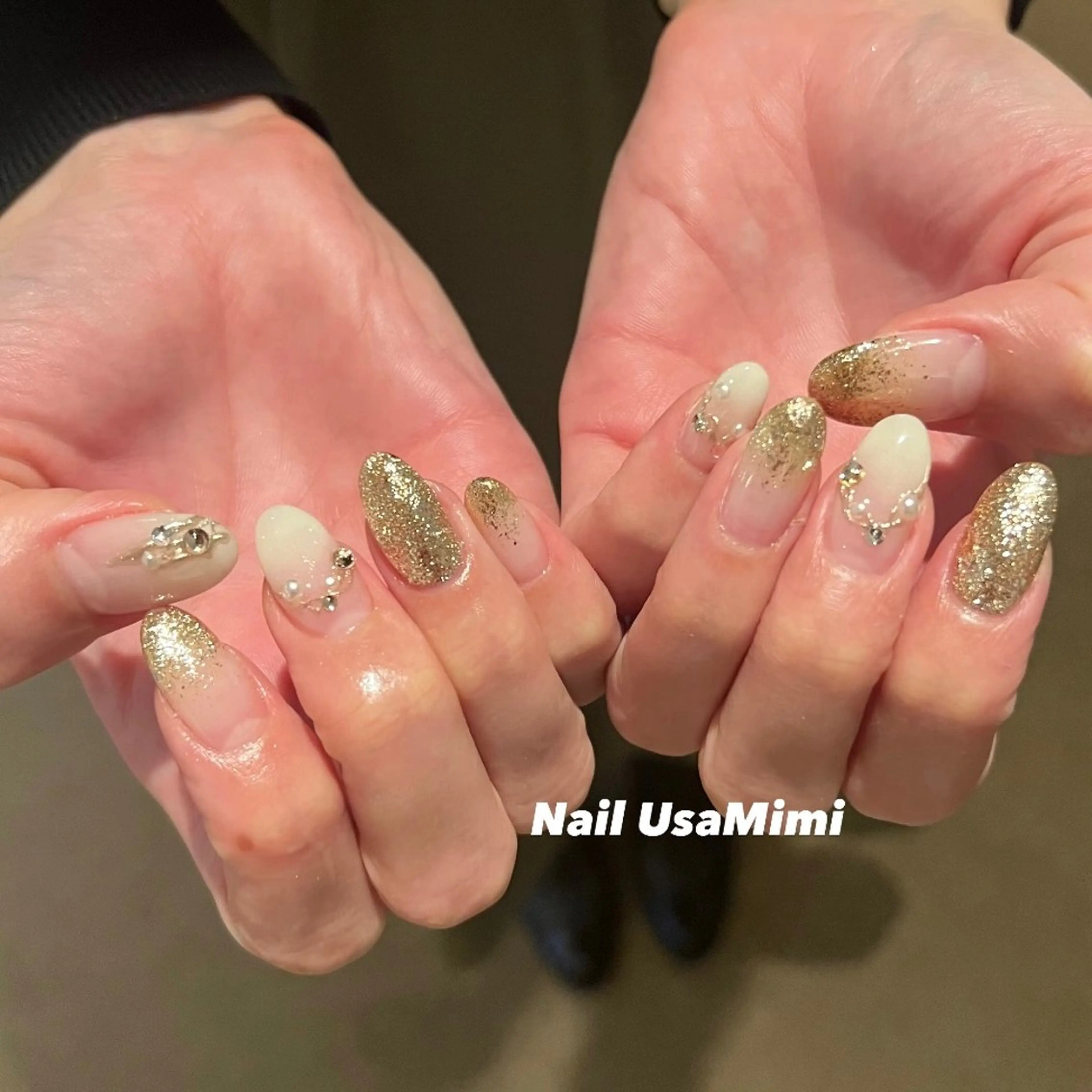 ネイル ジェルネイル マグネットネイル 持ち込み ワンカラーネイル パラジェル 本町ネイルNail UsaMimiのネイルデザイン