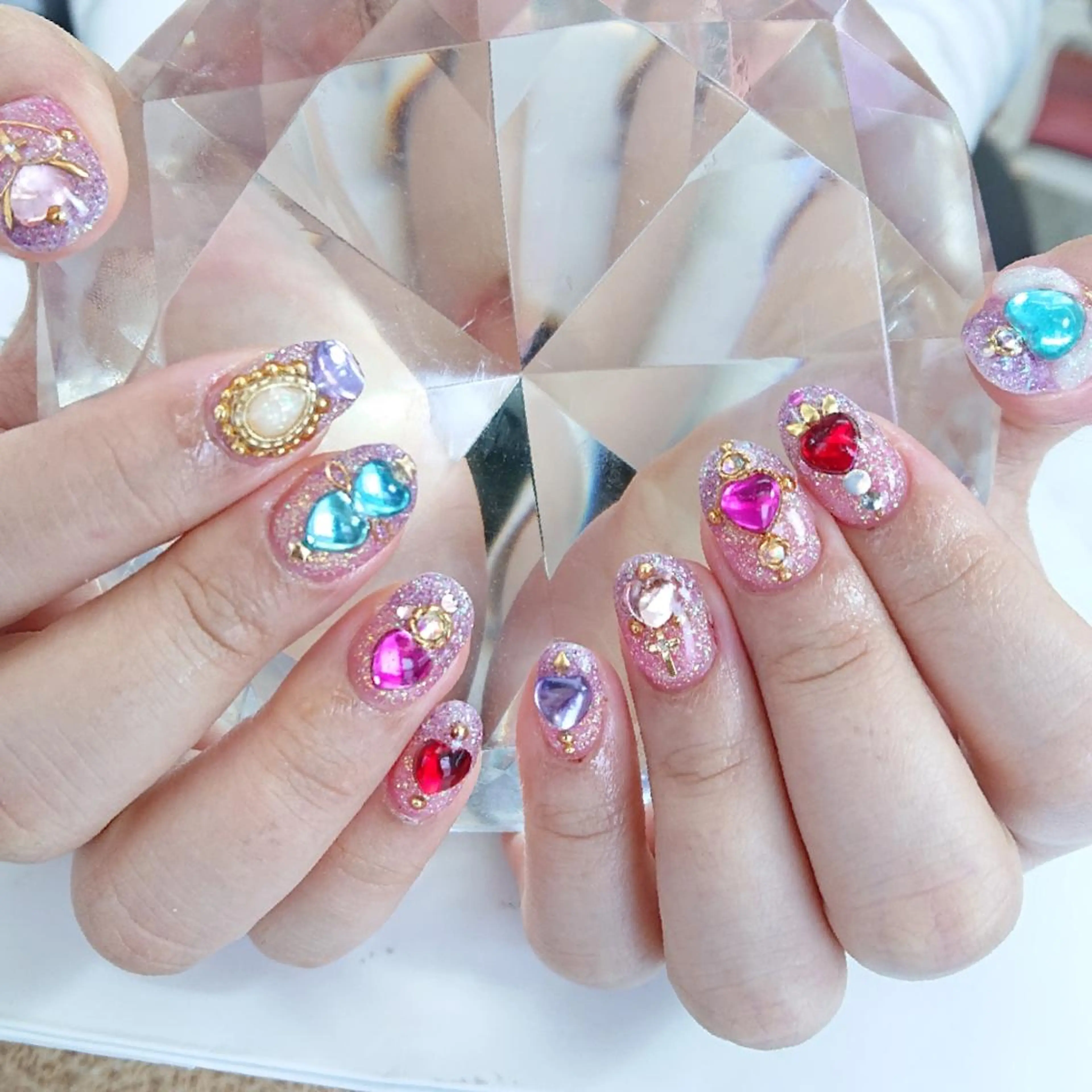 ネイル ハート ハンドネイル Coco Girlsのネイルデザイン