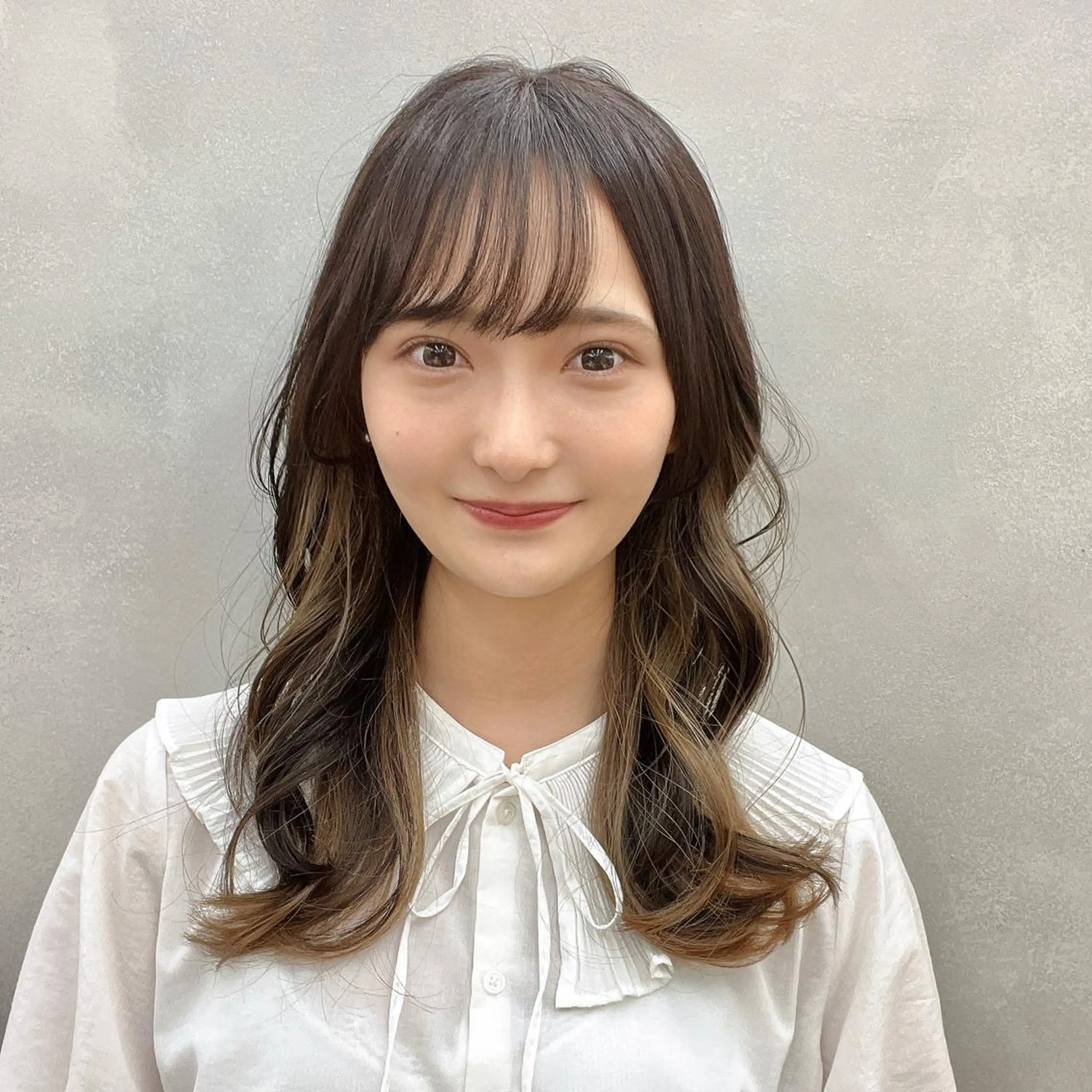 ロング カラー 🤍髪質改善➕透明感 カラー🤍川上葵のヘアスタイル