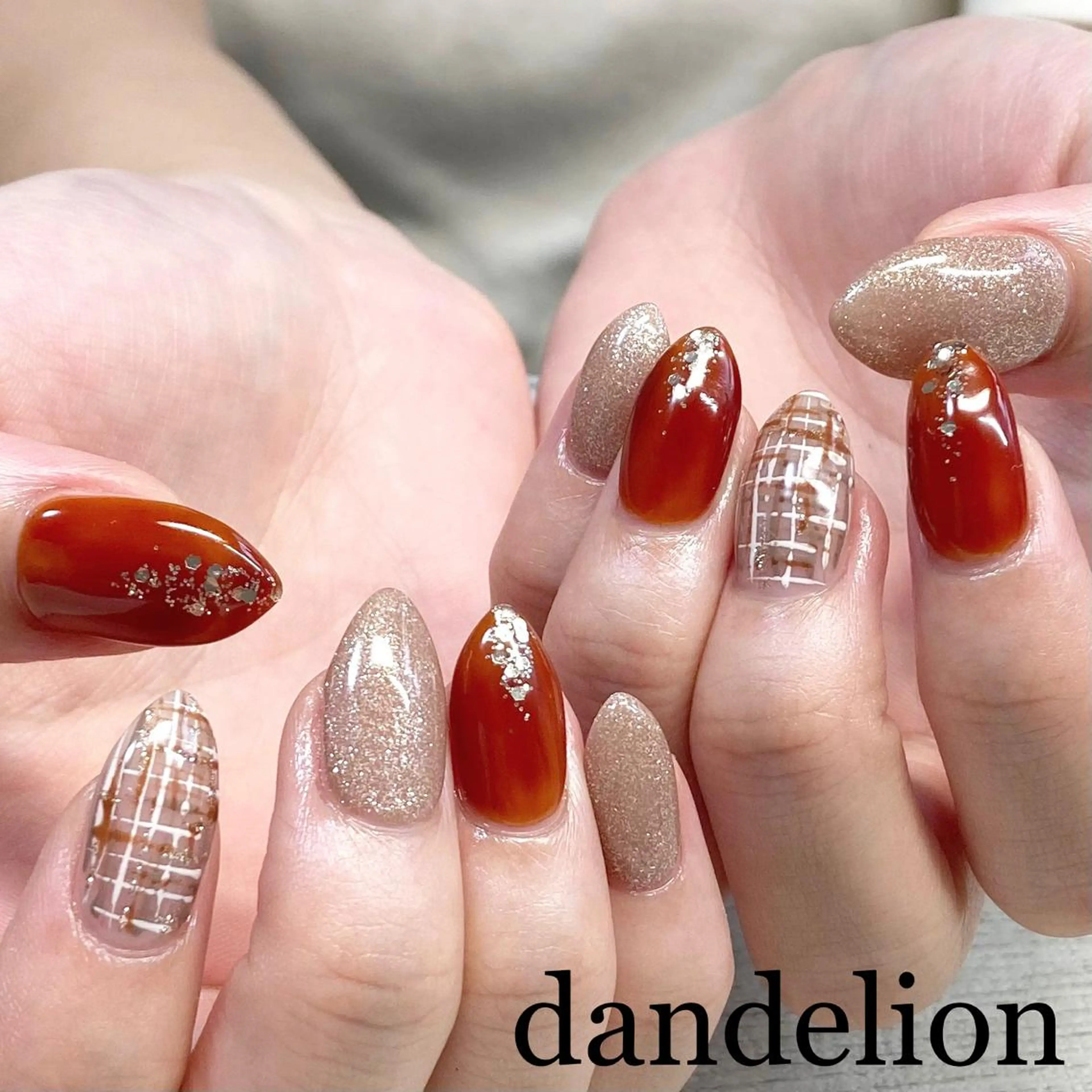 ネイル ハンドネイル ハンドケア dandelion ダンデライオンのネイルデザイン