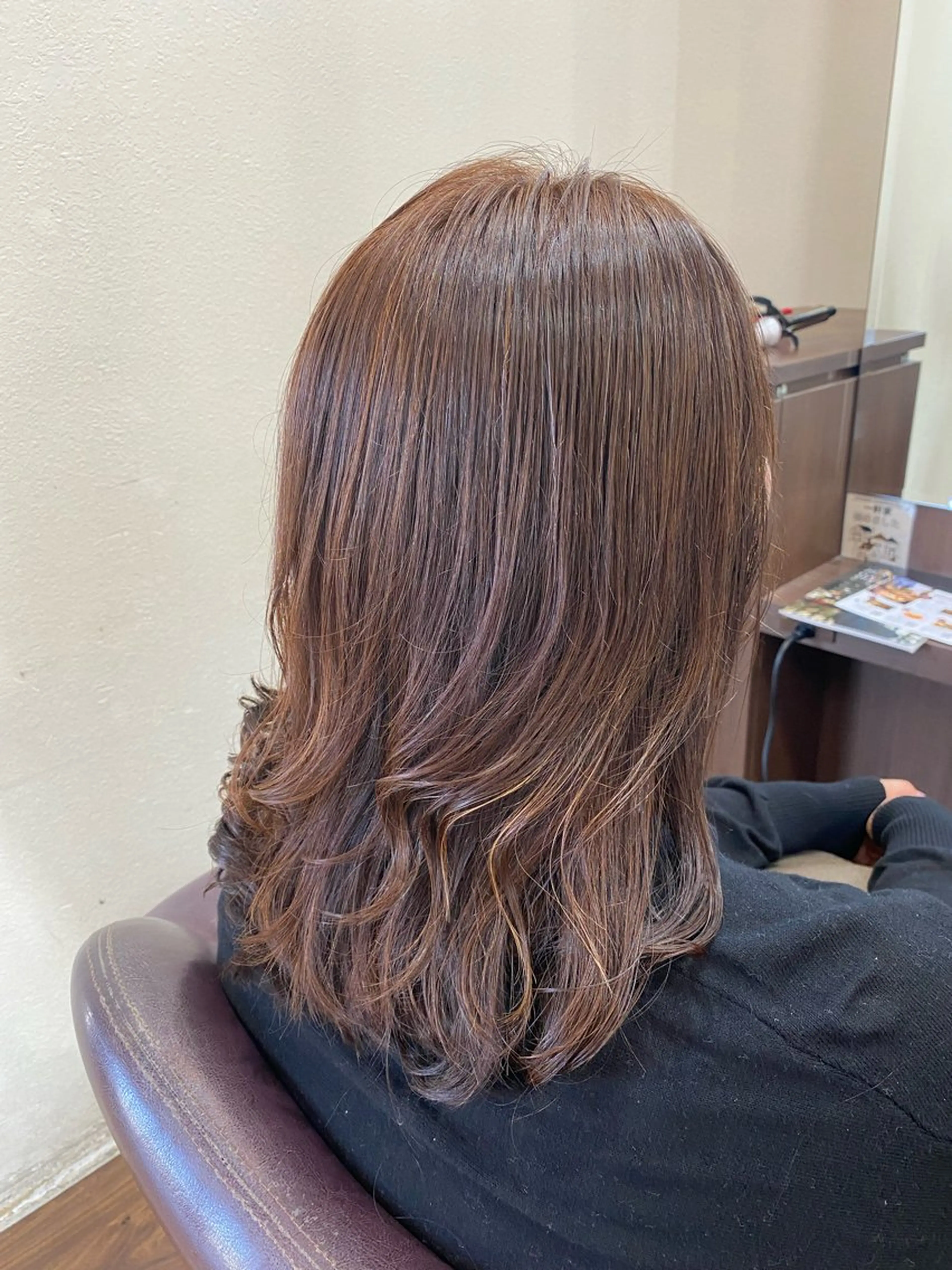 ミディアム カラー ブリーチ ブラウンカラー ブリーチなしカラー 仲井 充のヘアスタイル