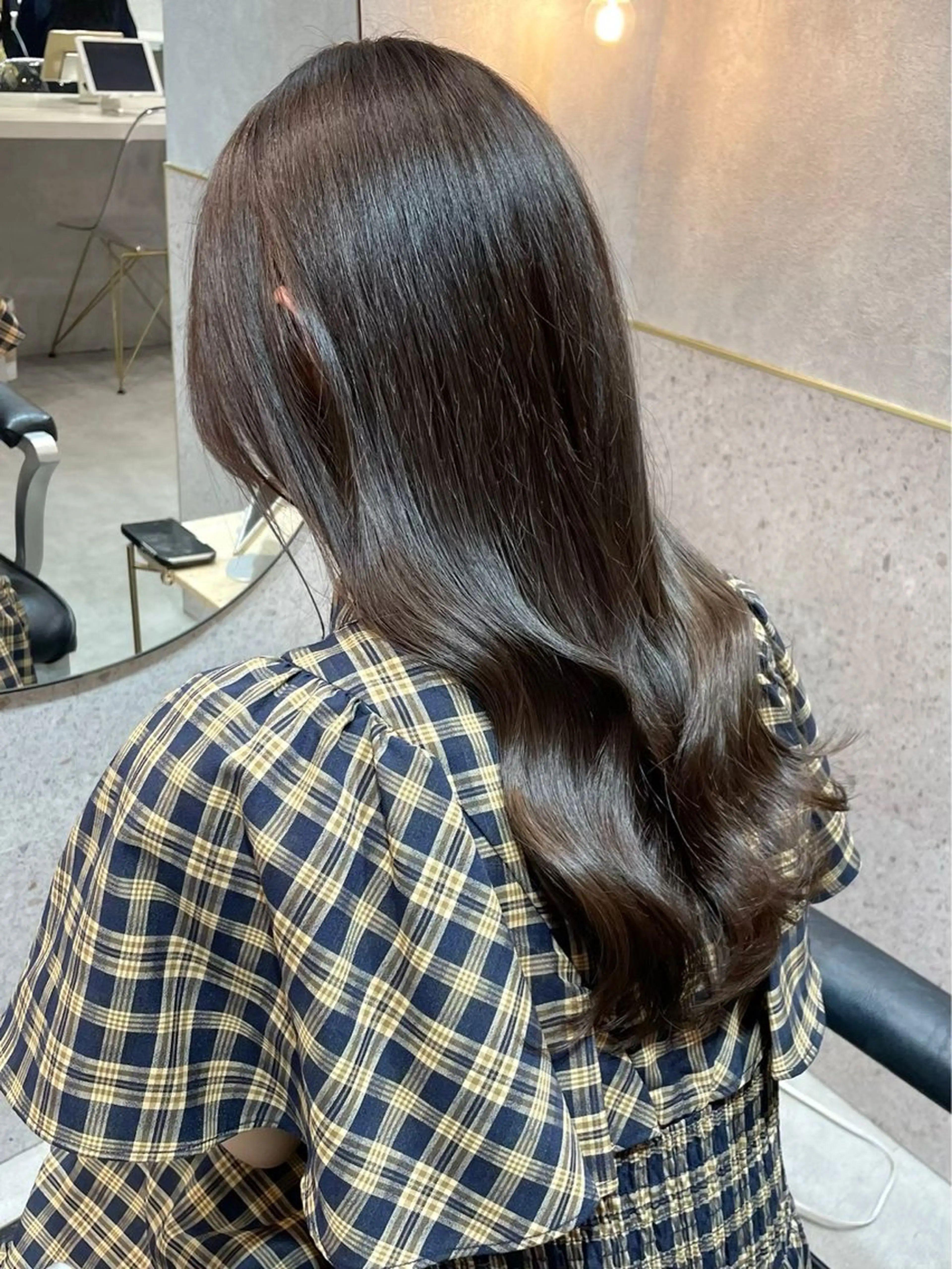 セミロング 髪質改善 カット ヘアカラー トリートメント 新宿/韓国レイヤー/ 顔周りカット松本美晴のヘアスタイル