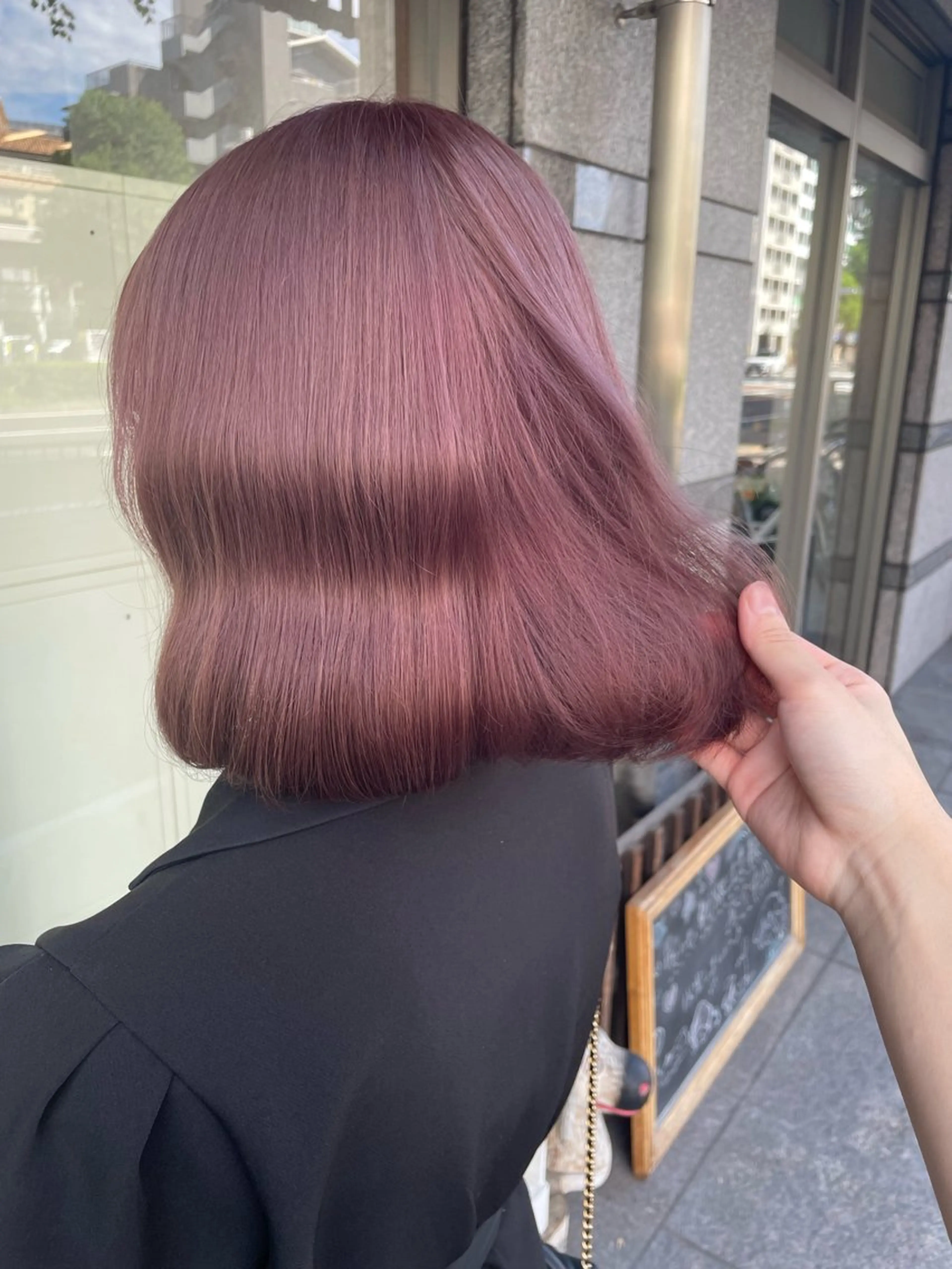 ミディアム カラー ピンクカラー ヘアカラー トリートメント 🫧ヒシダアキ /taboo🫧のヘアスタイル