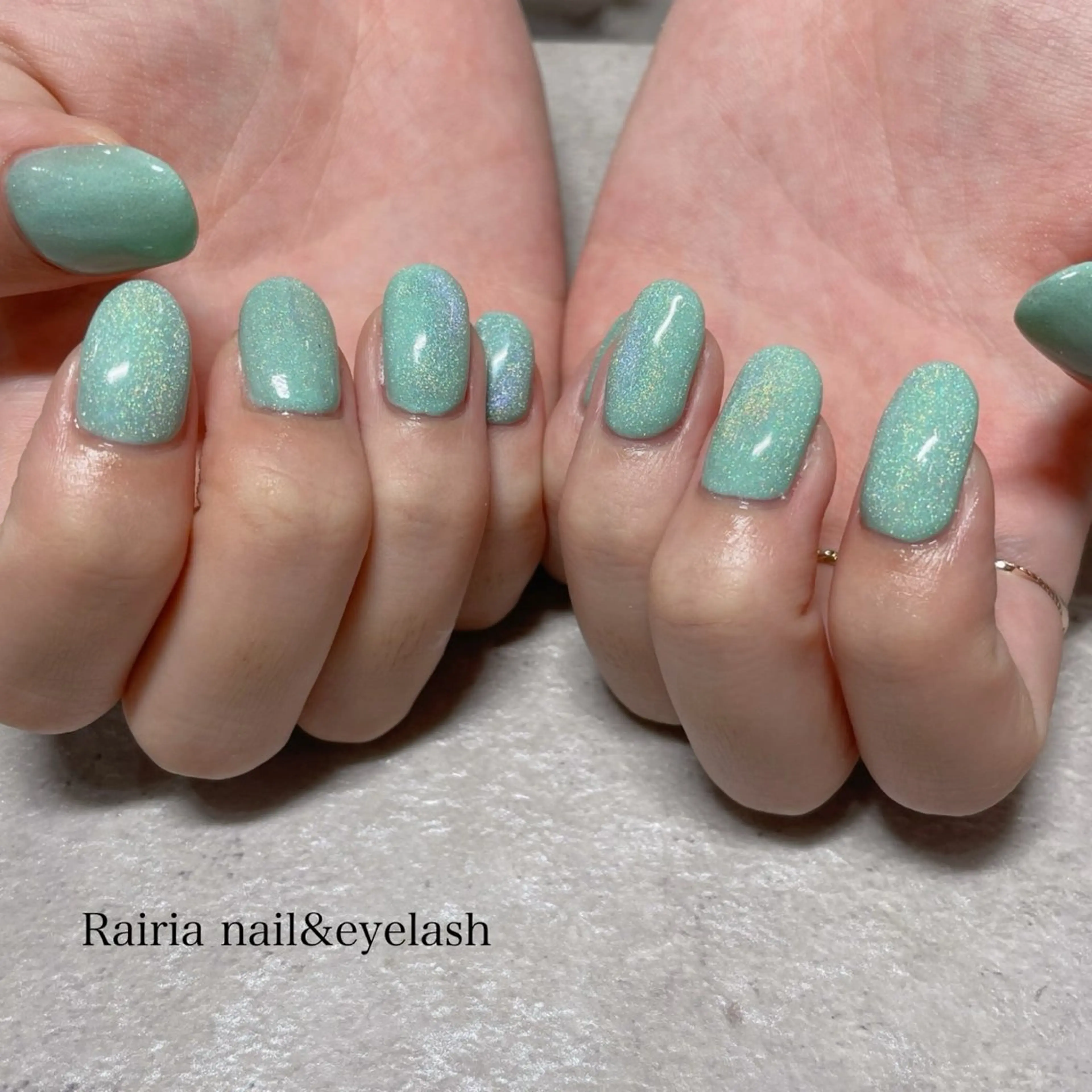 ネイル フットネイル ジェルネイル グリーン マグネットネイル オフィスネイル NAILSALON CRISTA所属・🤍CRISTA yui🤍のネイルデザイン