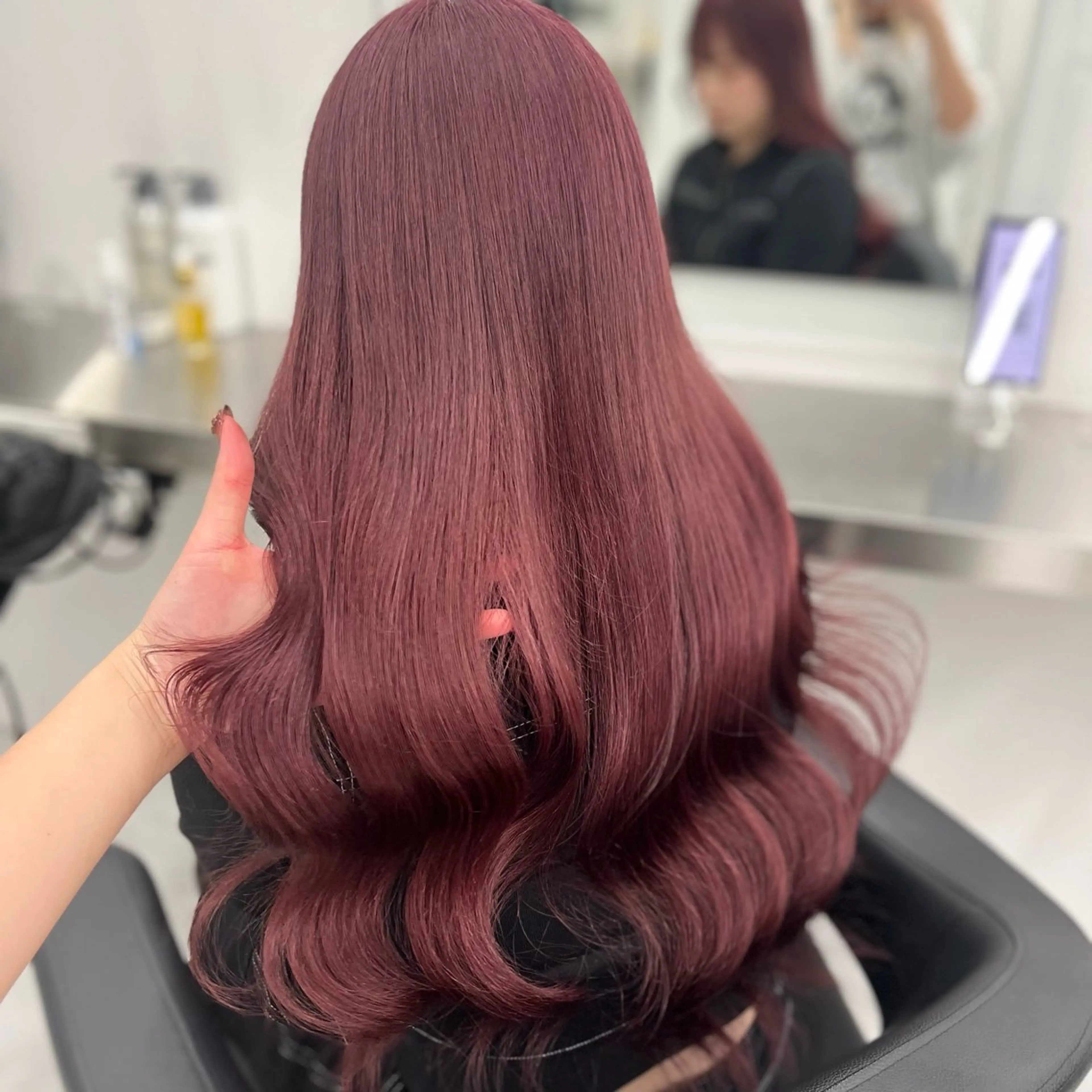 ロング ヘアカラー 💗韓国暖色ヘア NO.1💗🪽のヘアスタイル
