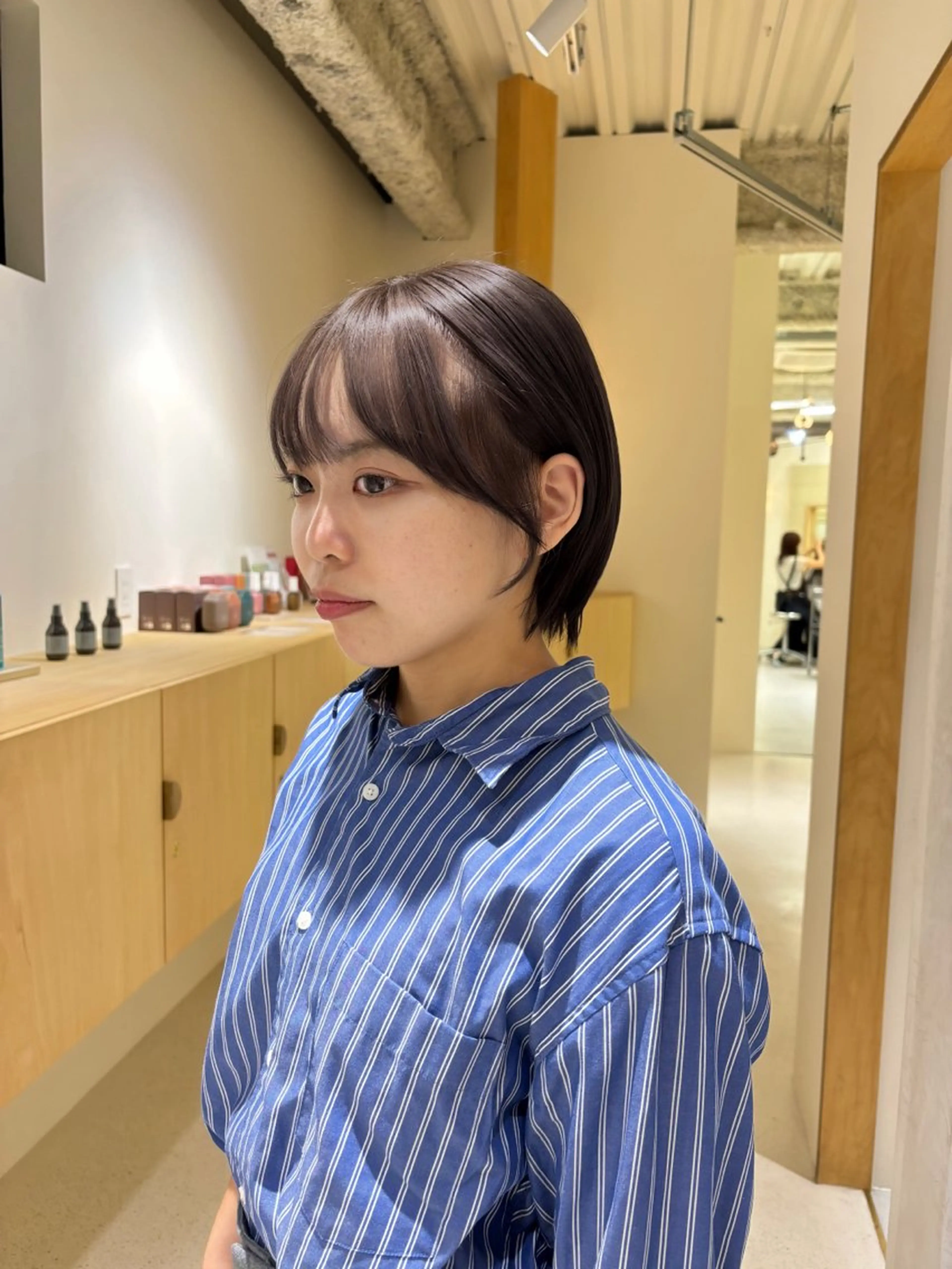 ショート カラー 透明感カラー ショートヘア 菱田 愛果のヘアスタイル