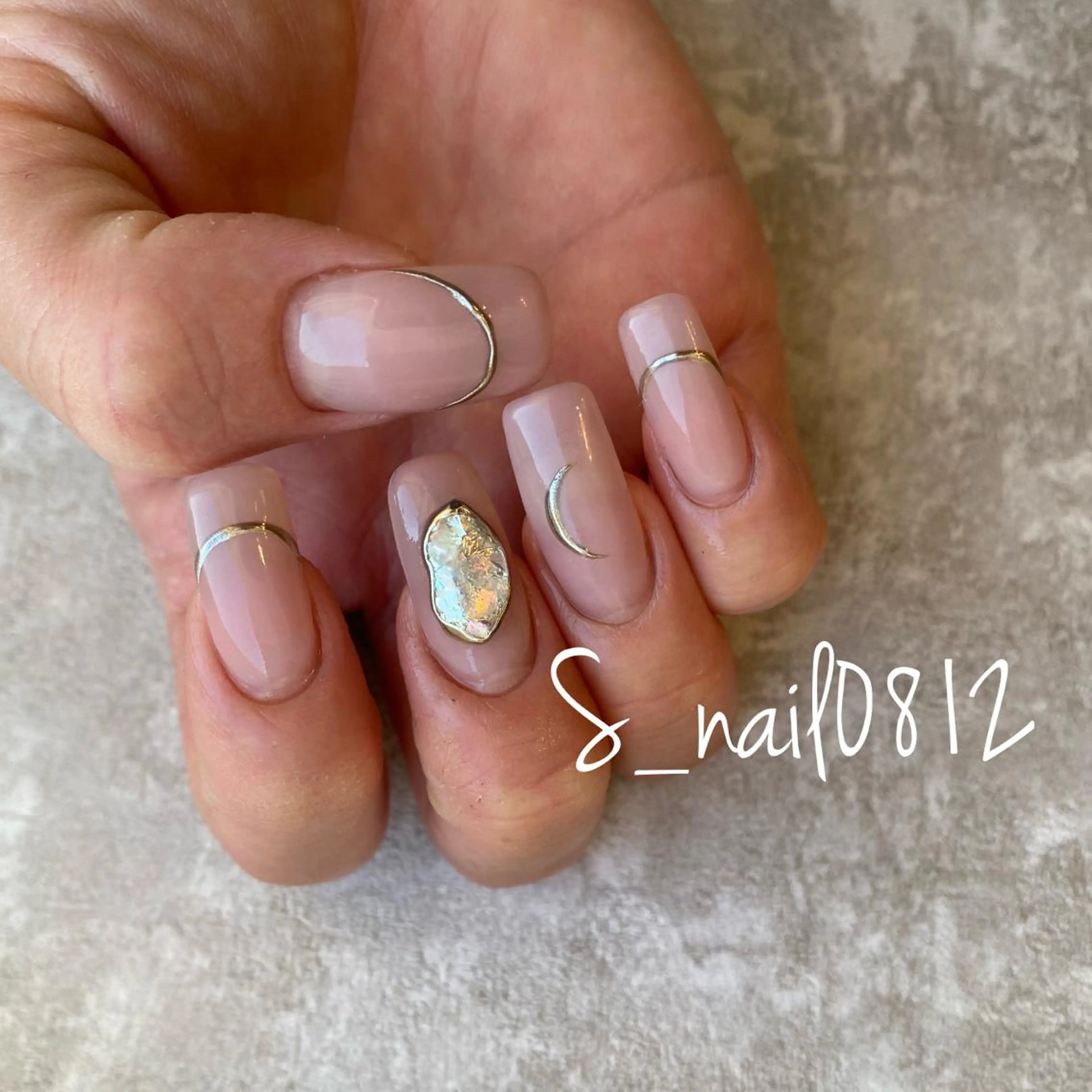 ネイル ストーンネイル ハンドネイル 菅原 さおりのネイルデザイン