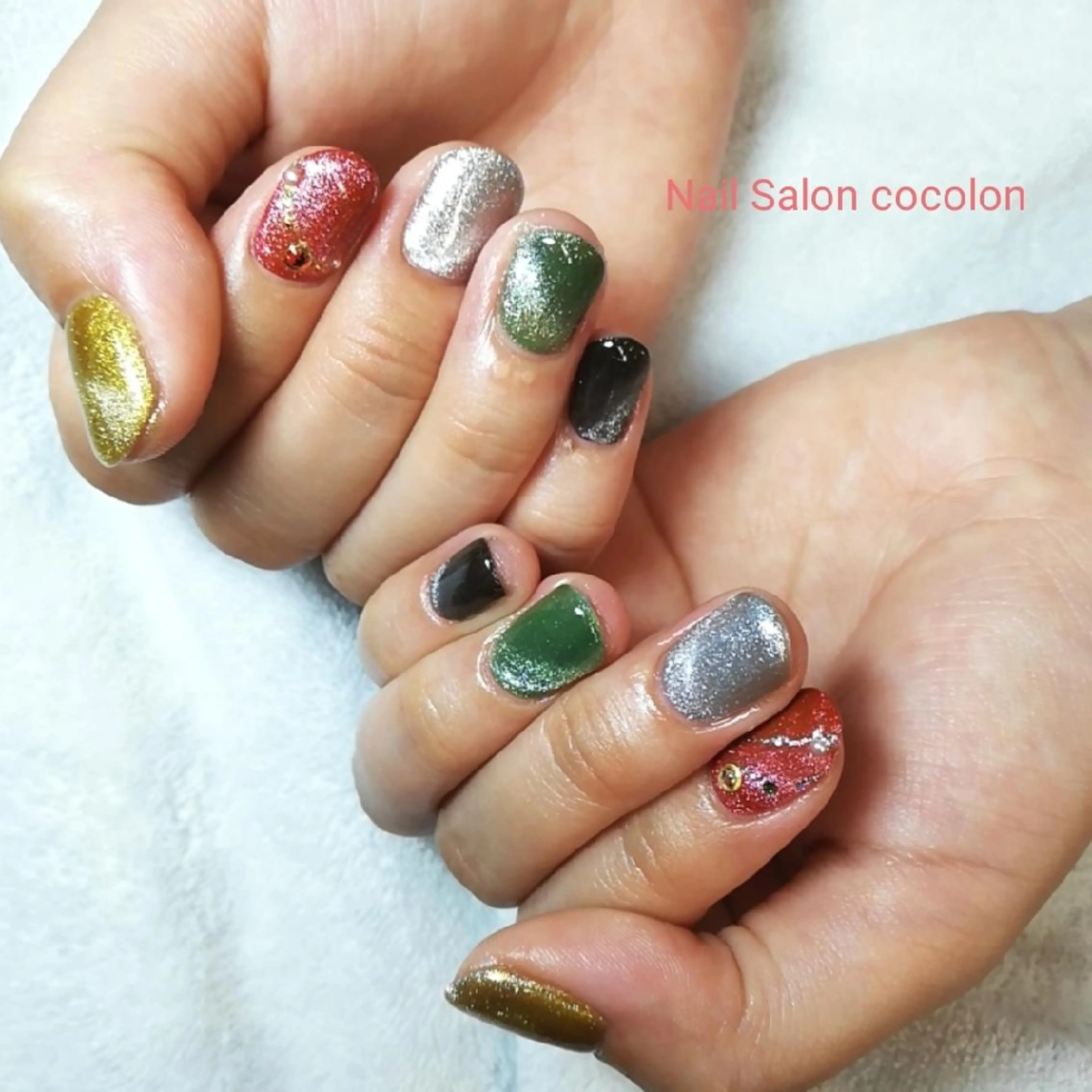 ネイル アートネイル マグネットネイル 柴崎 美幸のネイルデザイン