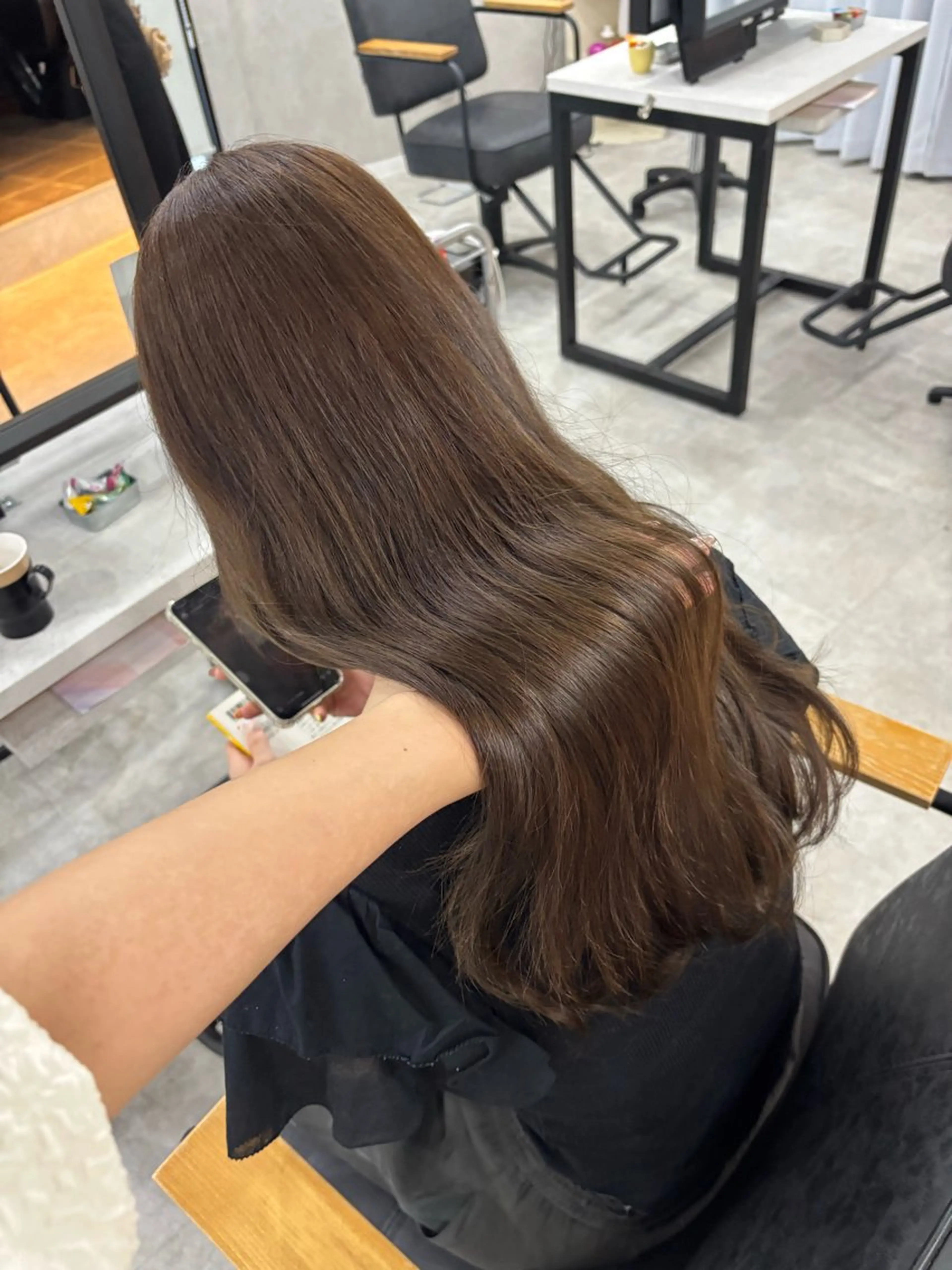 ロング カラー カット ヘアカラー トリートメント Megu/ベージュ/ 透明感カラーのヘアスタイル