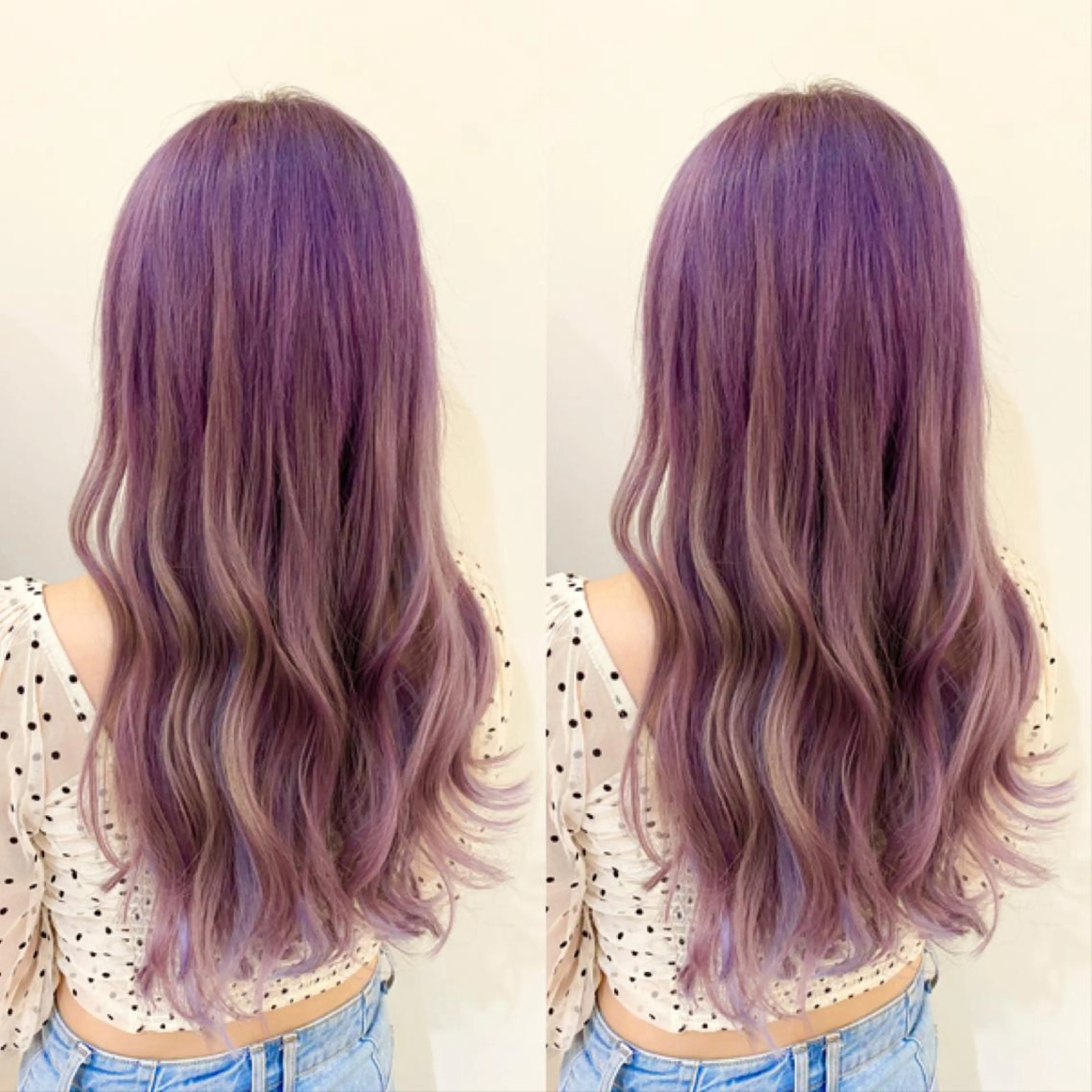 ロング カラー カット ヘアカラー エクステ 美髪改善・エクステ・ ストレート/カンジのヘアスタイル