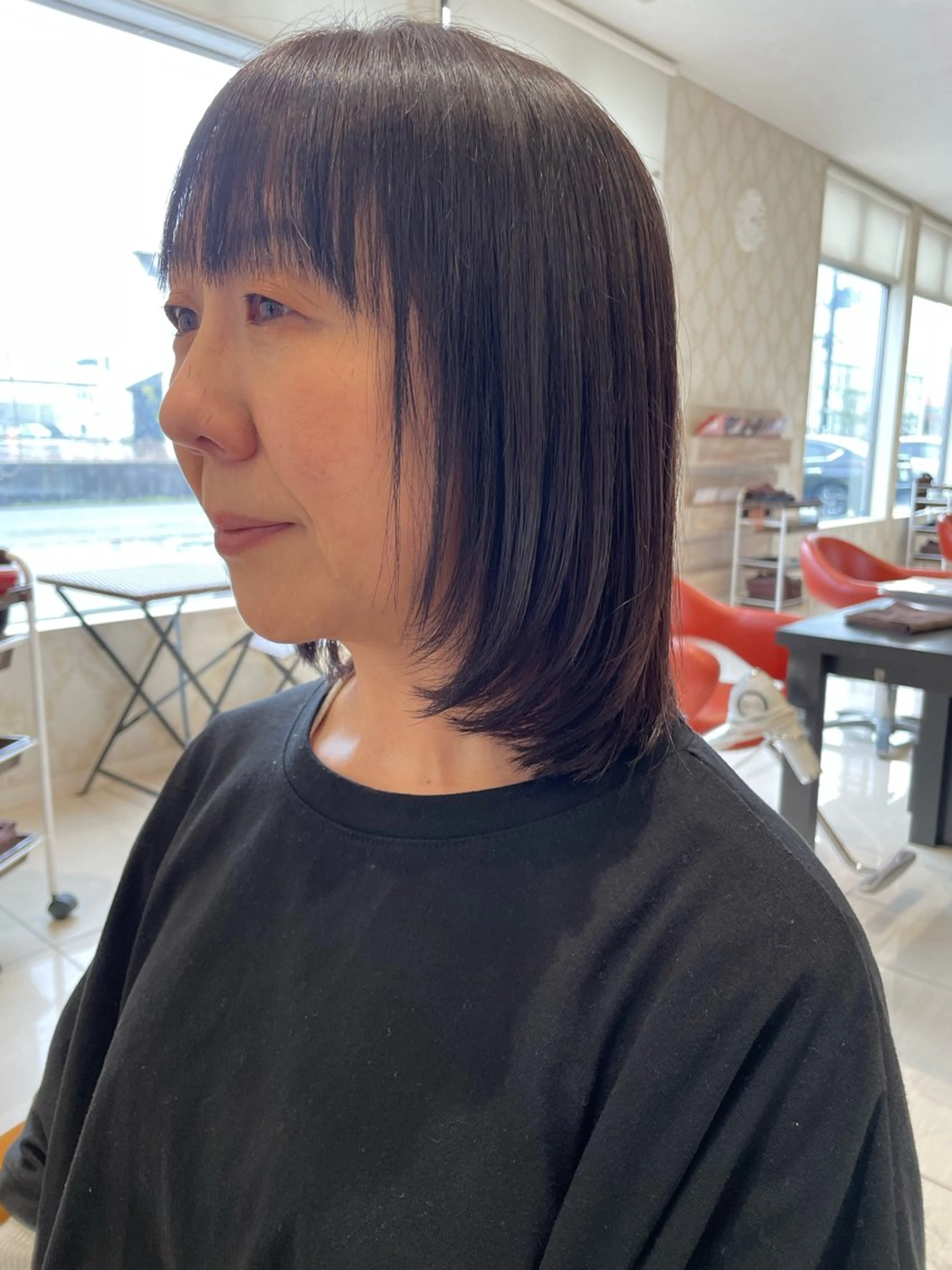 ミディアム レイヤーカット 野水 隆雅のヘアスタイル