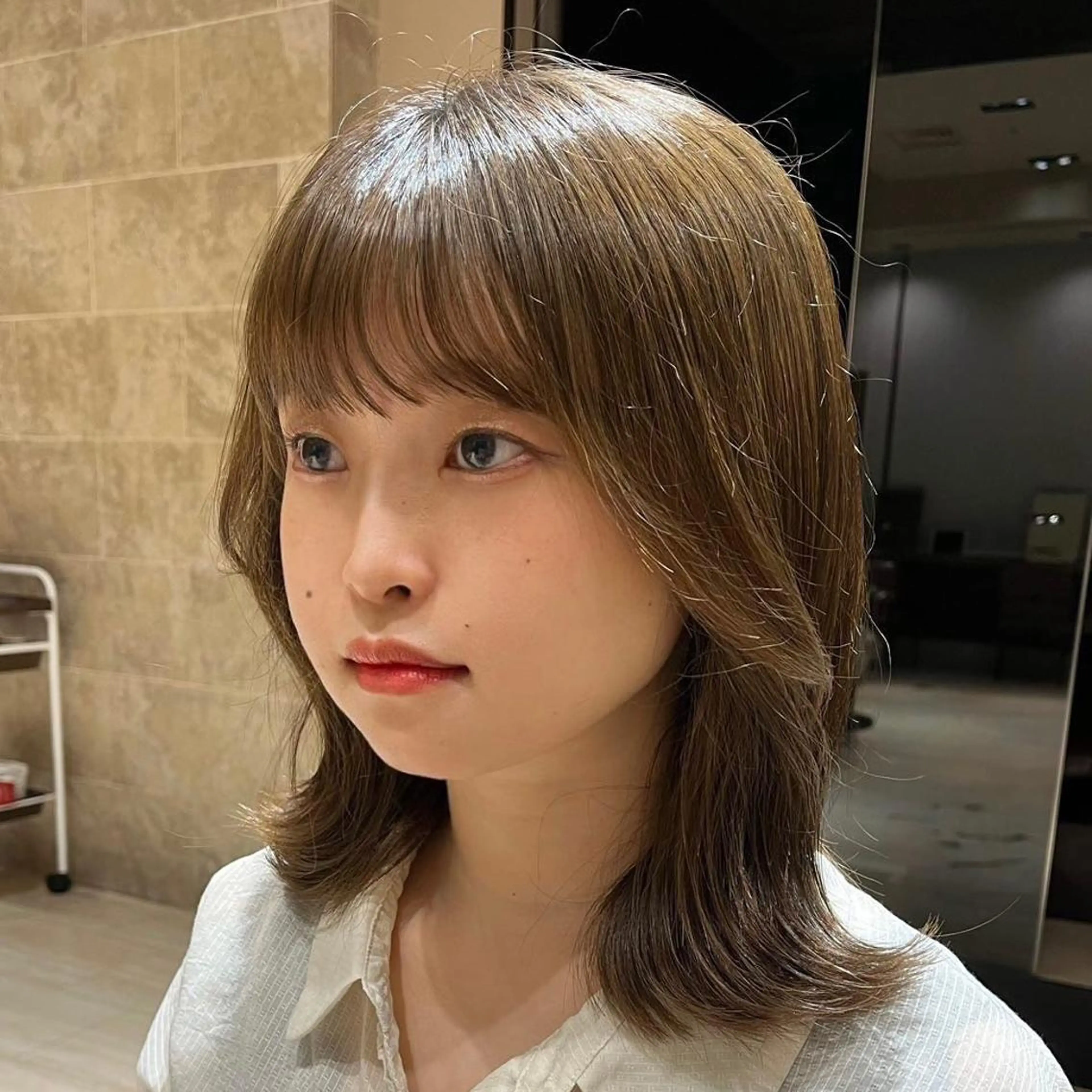 ミディアム くびれヘア Je suis heureuse Tres所属・早朝セット☀️ レイヤー/Momoのヘアスタイル