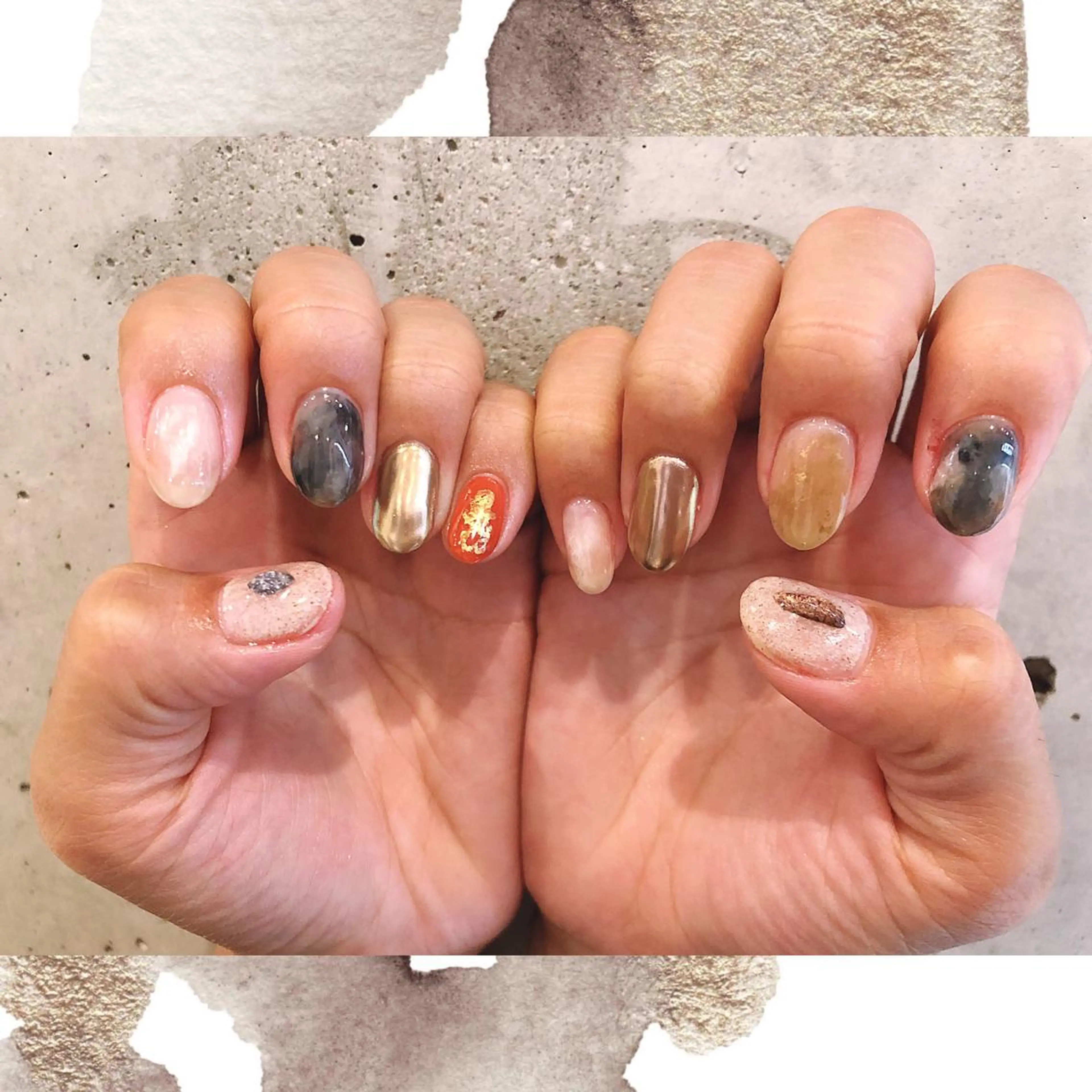 ショート カラー キッズ ネイル マツエク・マツパ ハンドネイル illum hicariのネイルデザイン