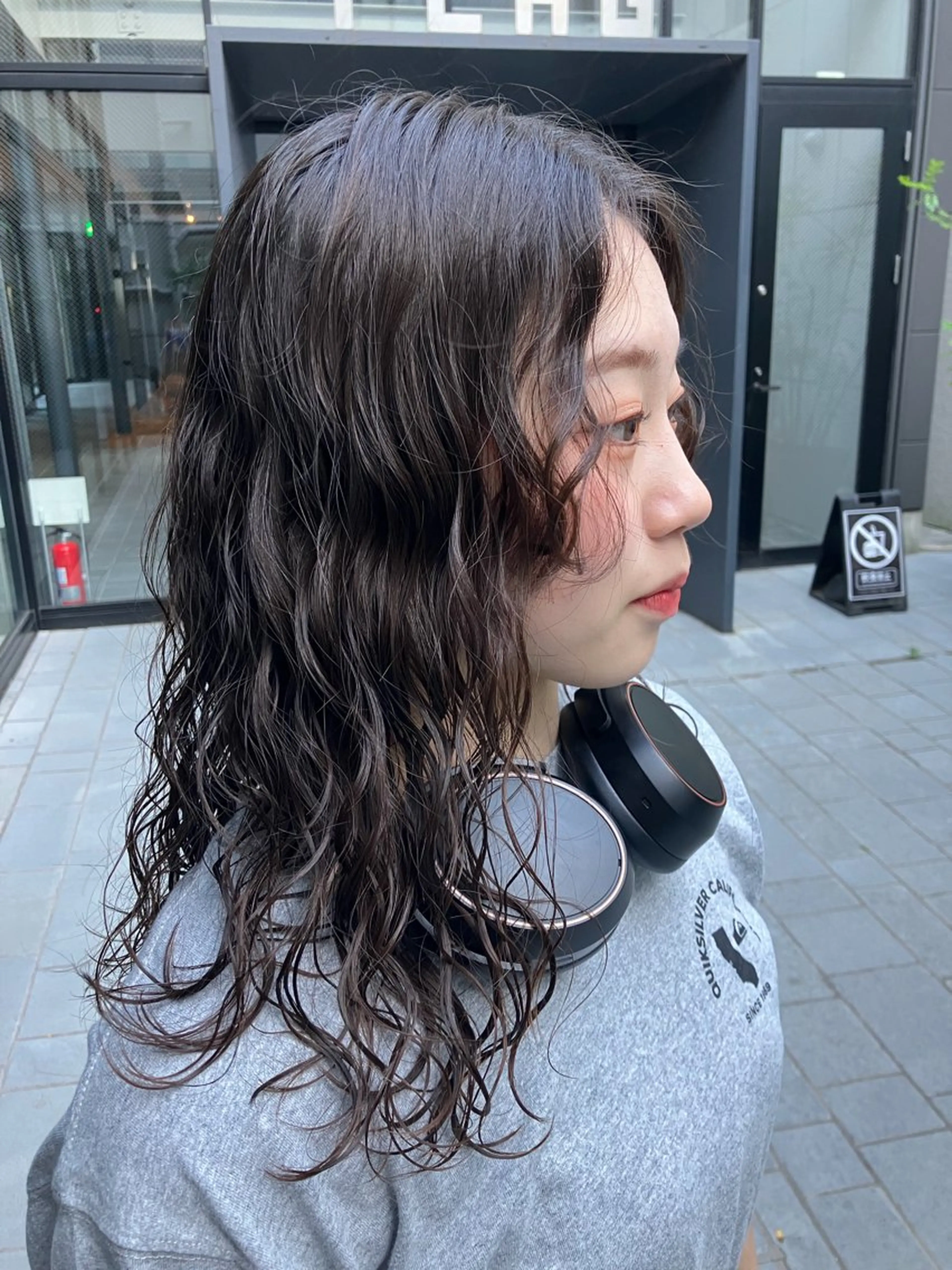 セミロング パーマ ryuei /原宿のヘアスタイル