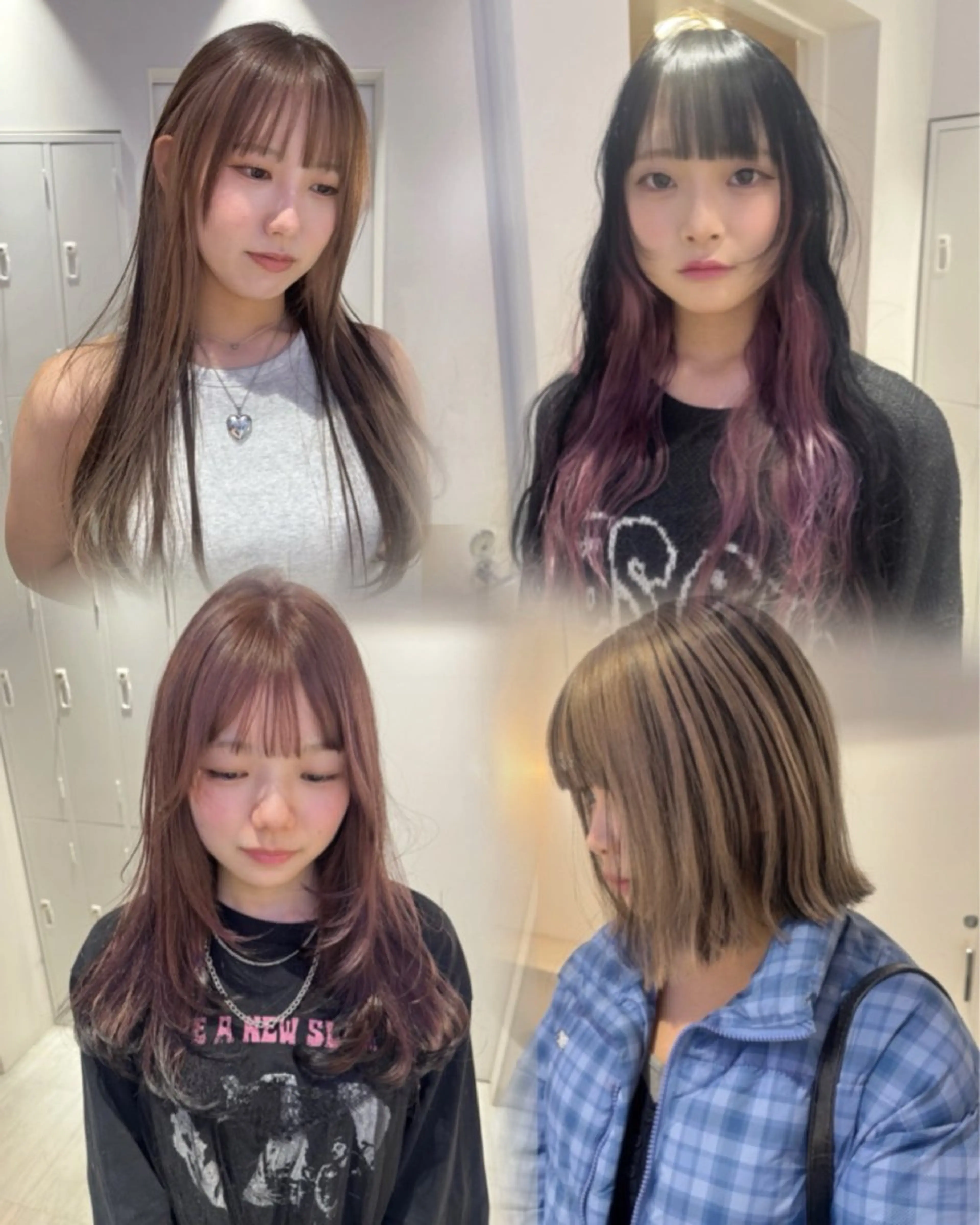 セミロング カラー ヘアカラー トリートメント Ami/艶カラー/ レイヤー/ハイトーンのヘアスタイル