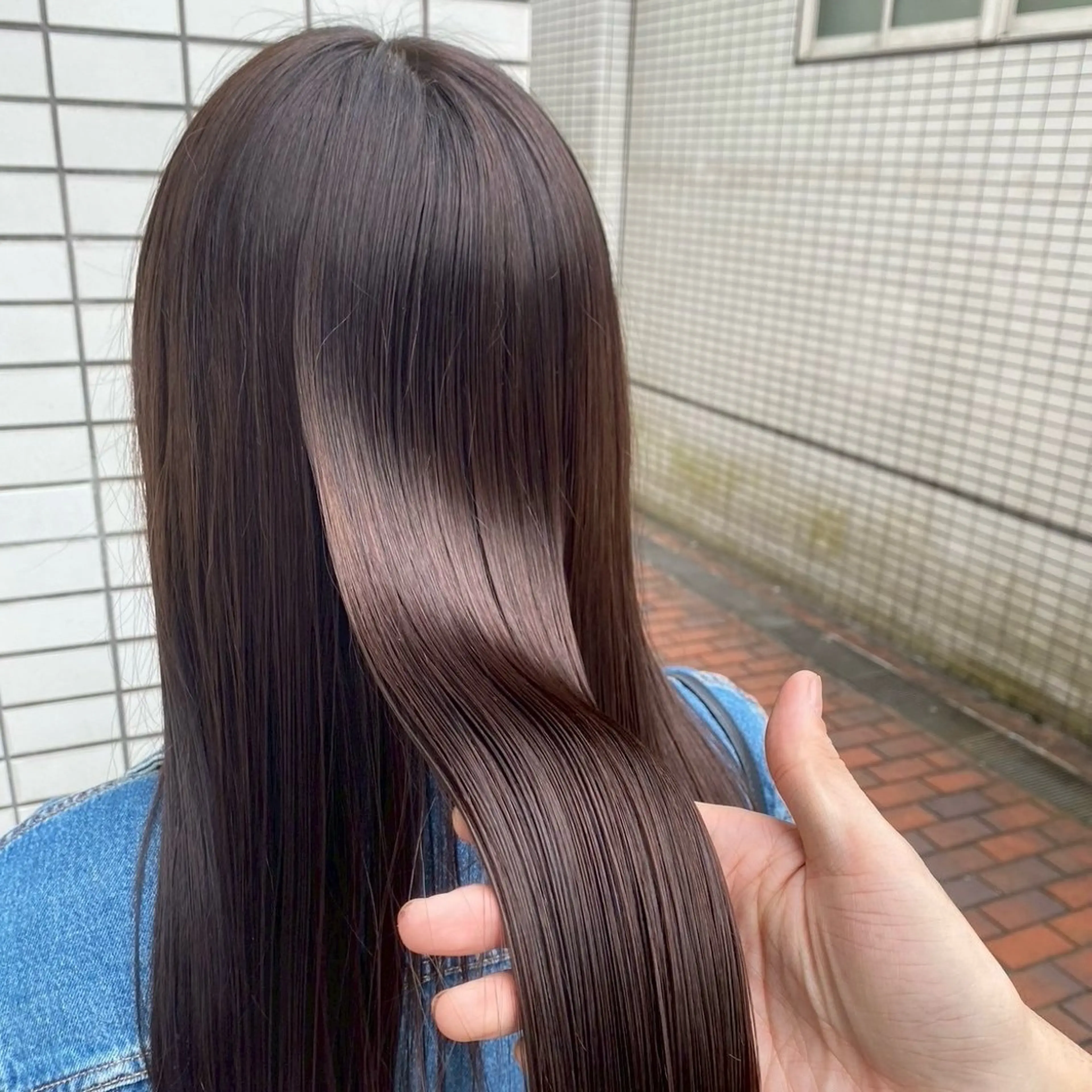 ロング 縮毛矯正 カット/艶カラー🎨 平間千賀のヘアスタイル