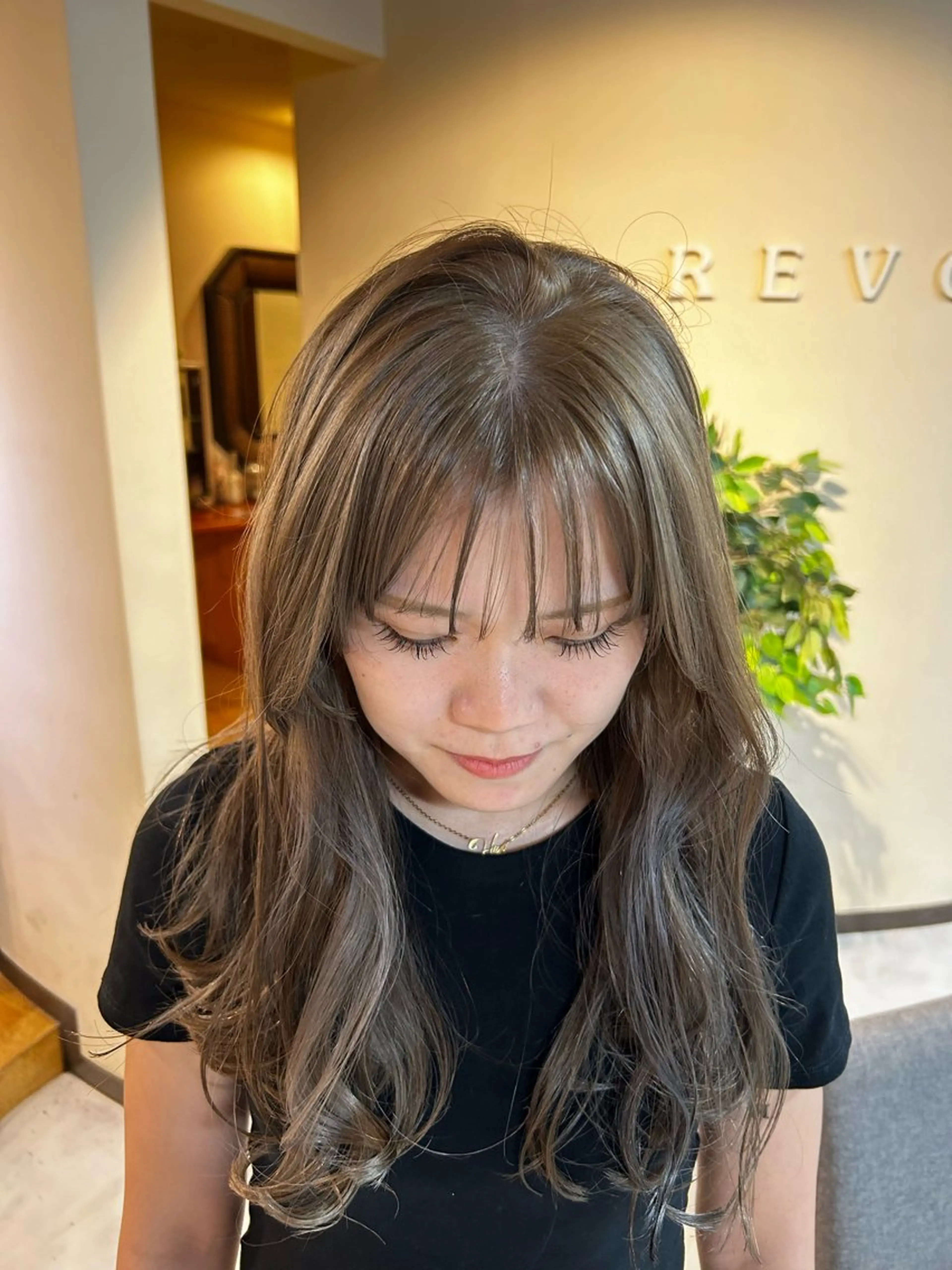 セミロング カット ヘアカラー 透明感/レイヤー/ 武士るな🌿‬のヘアスタイル